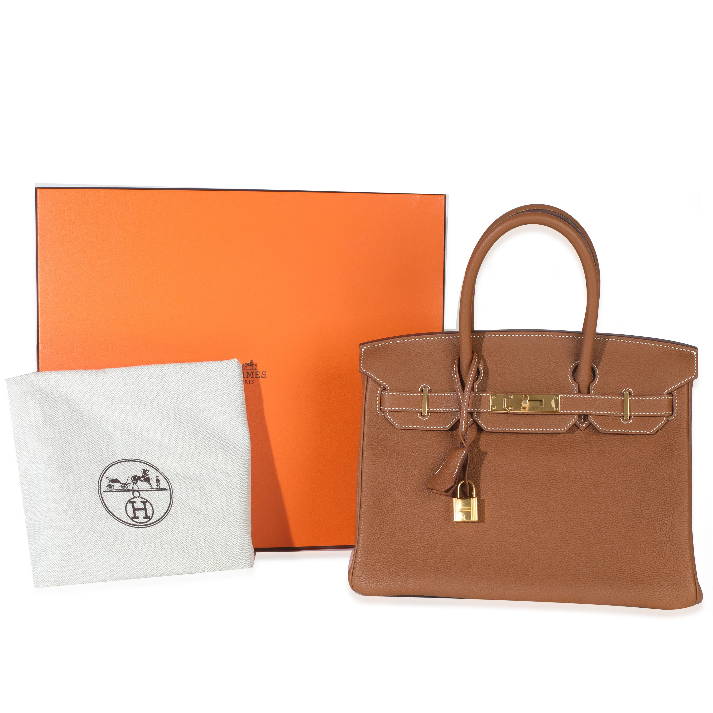 Gold Togo Birkin 30 GHW - Image 8