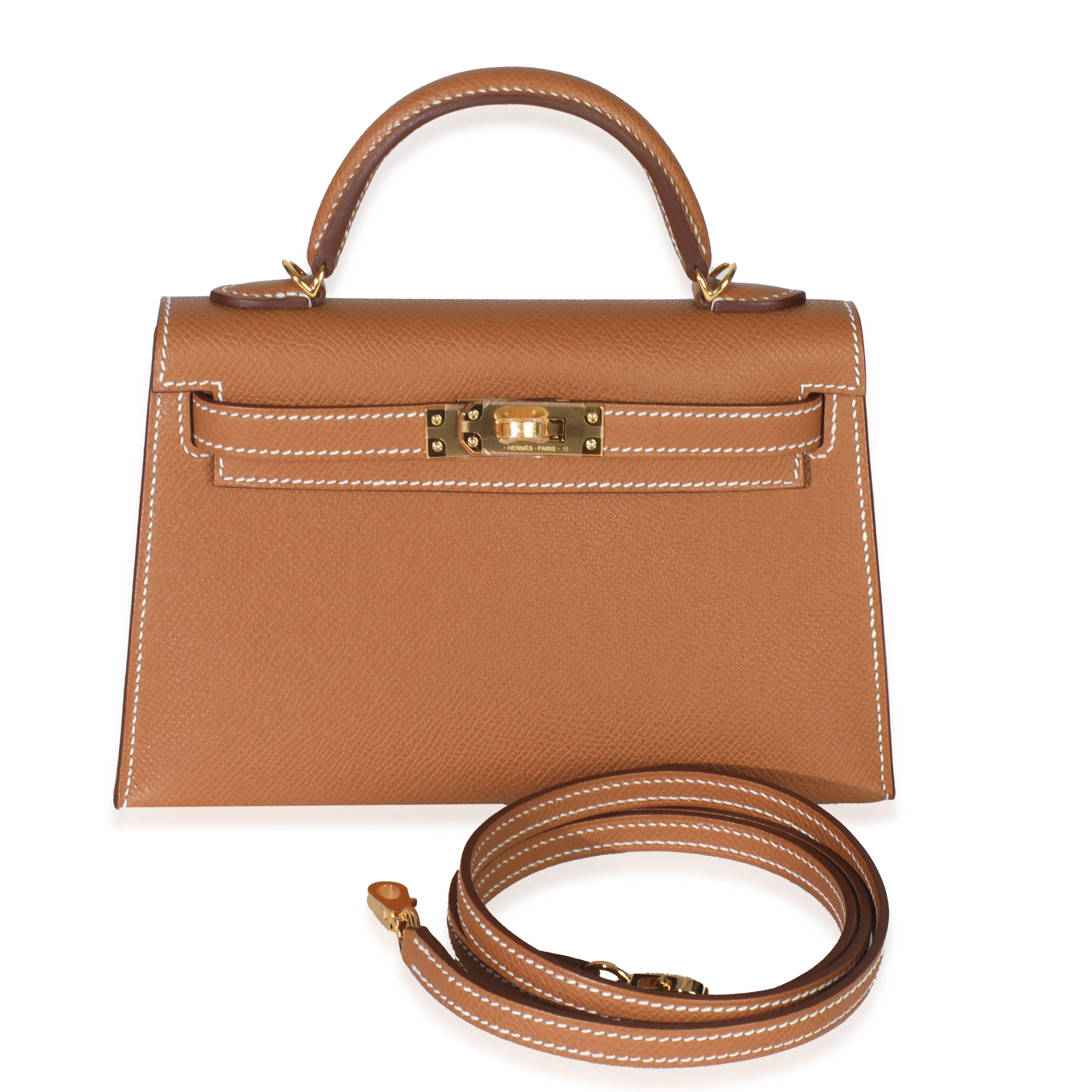 Gold Epsom Mini Kelly 20 II GHW - Image 8
