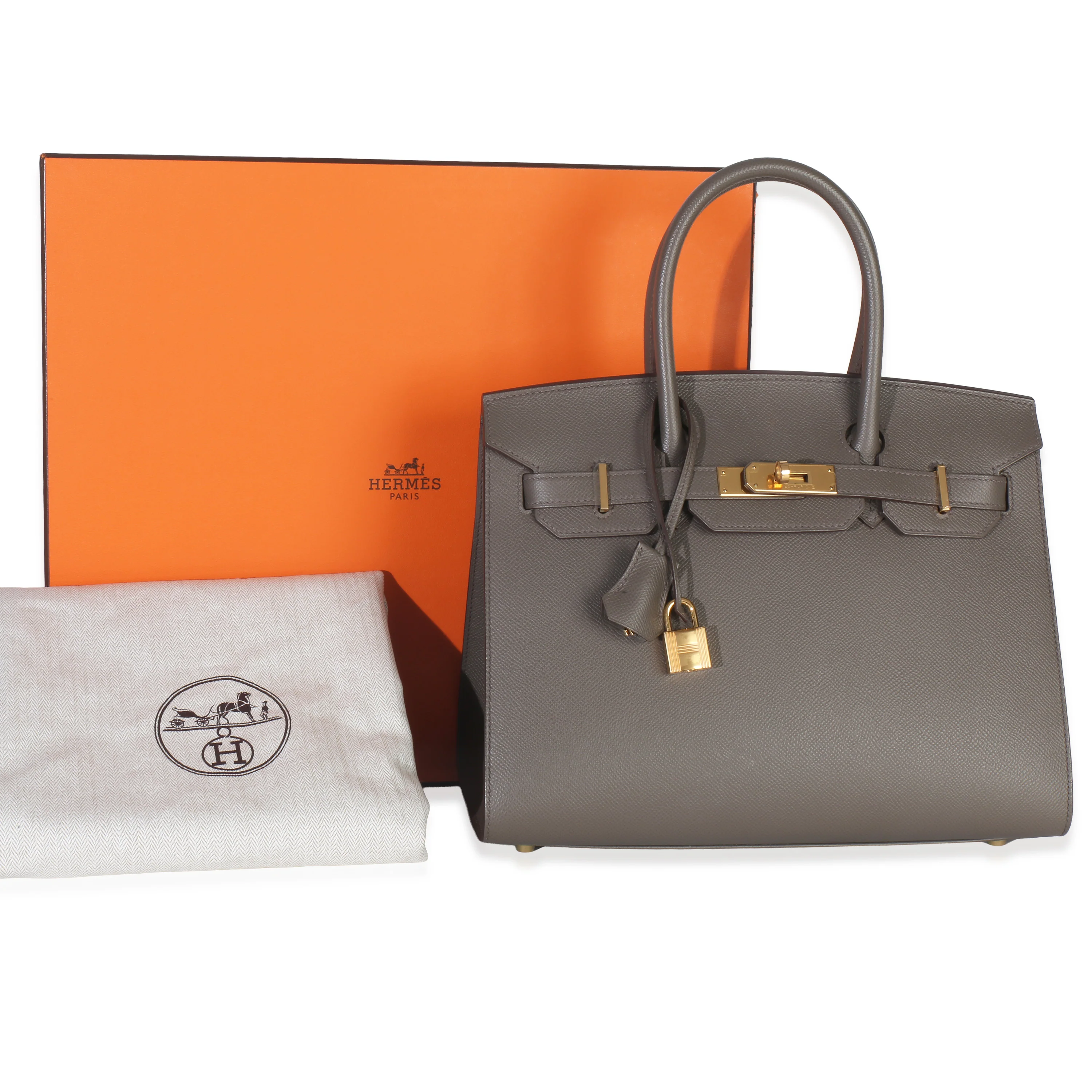 Etain Epsom Sellier Birkin 30 GHW - Image 10