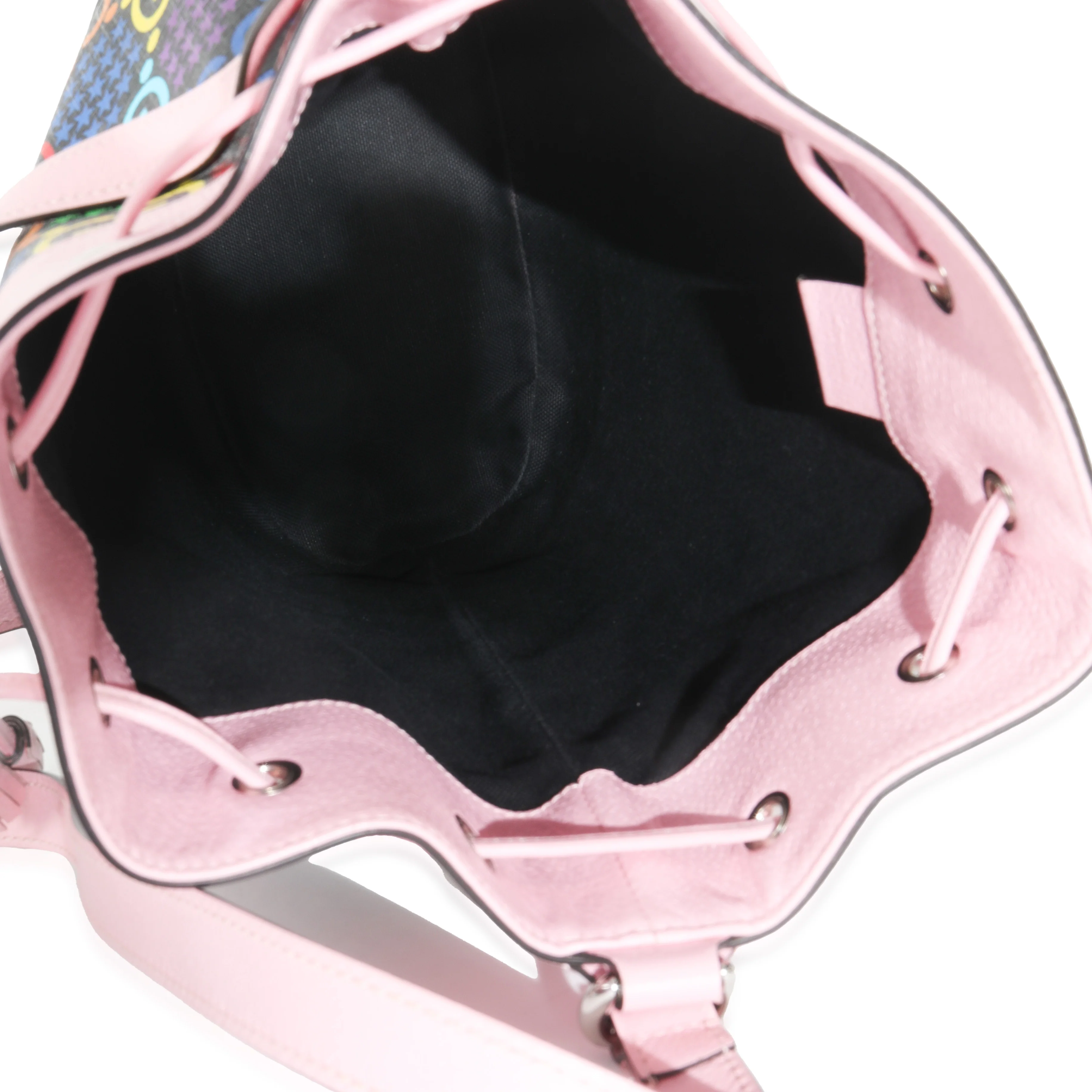 Pink Multicolor GG Supreme Canvas Psychedelic Bucket Bag - Image 8