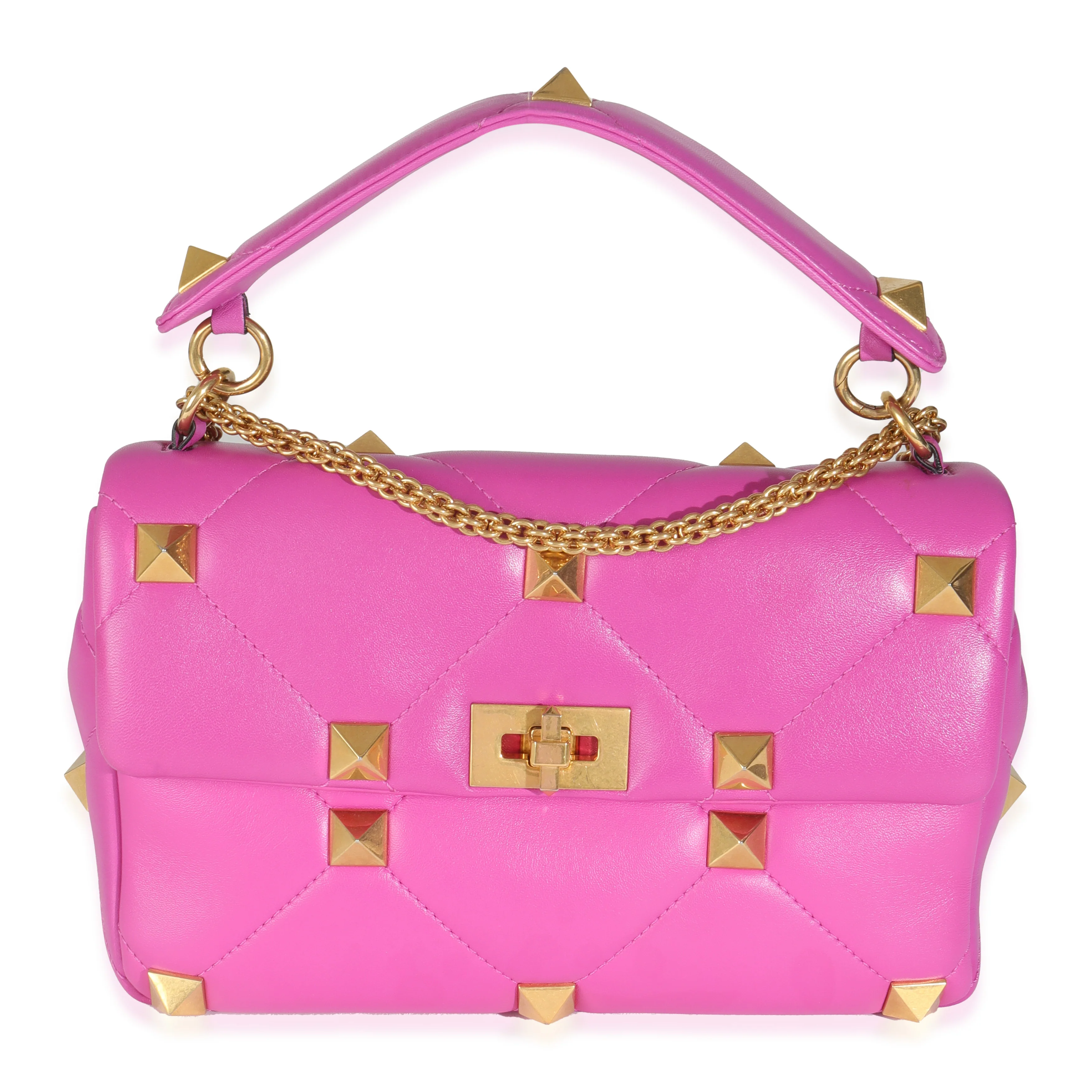 Pink Nappa Medium Roman Stud Bag