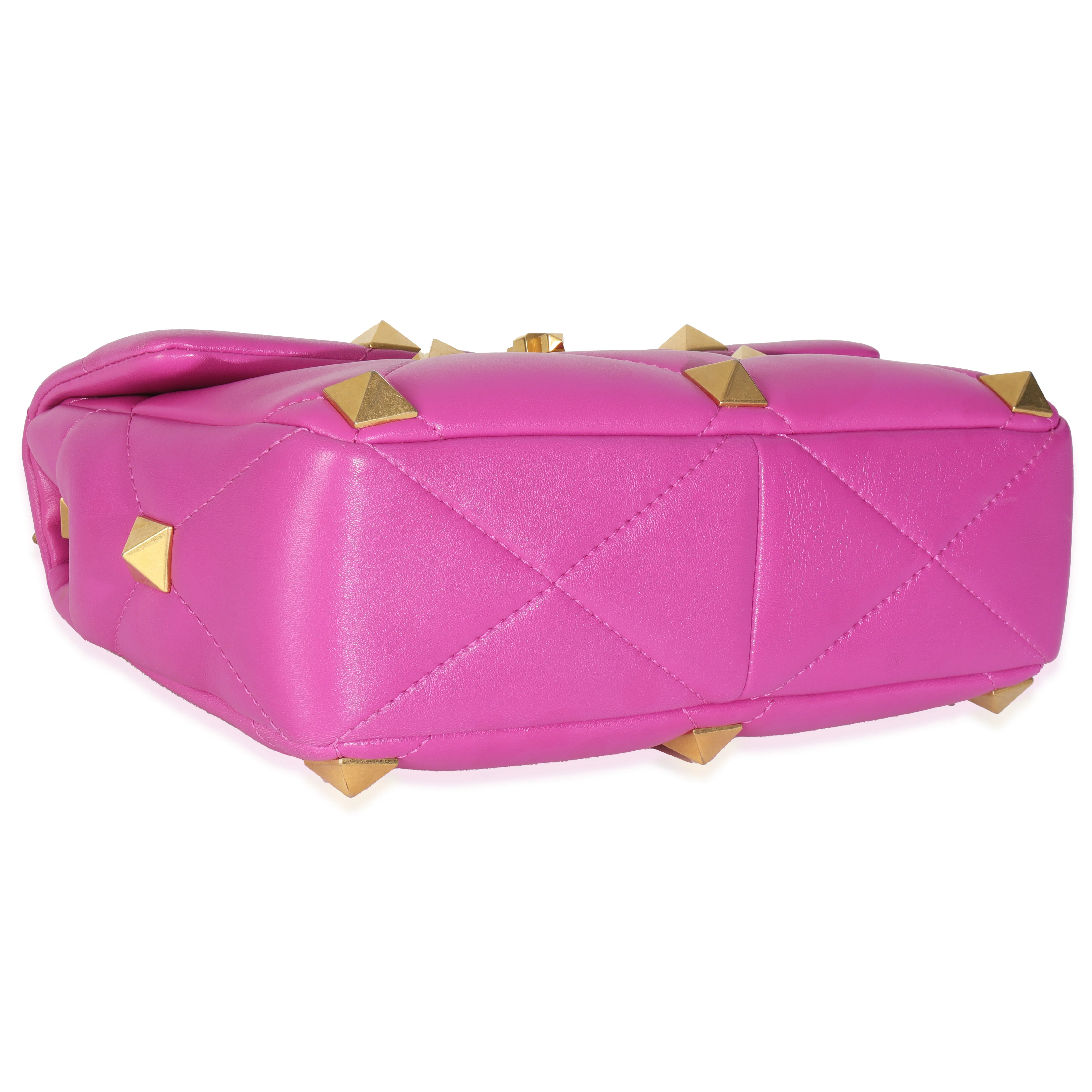 Pink Nappa Medium Roman Stud Bag - Image 6