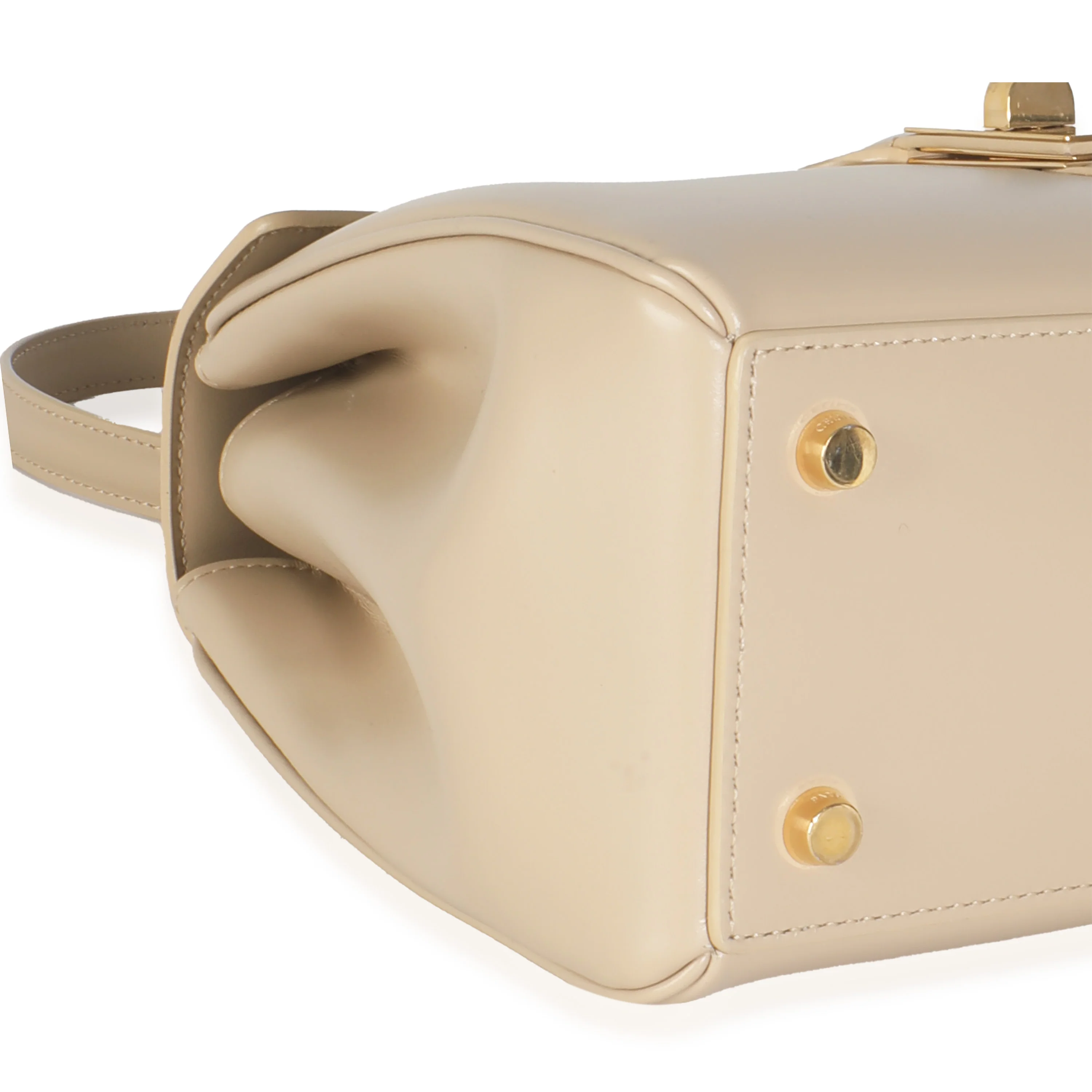 Limestone Satinated Calfskin Small 16 Top Handle Bag - Image 6
