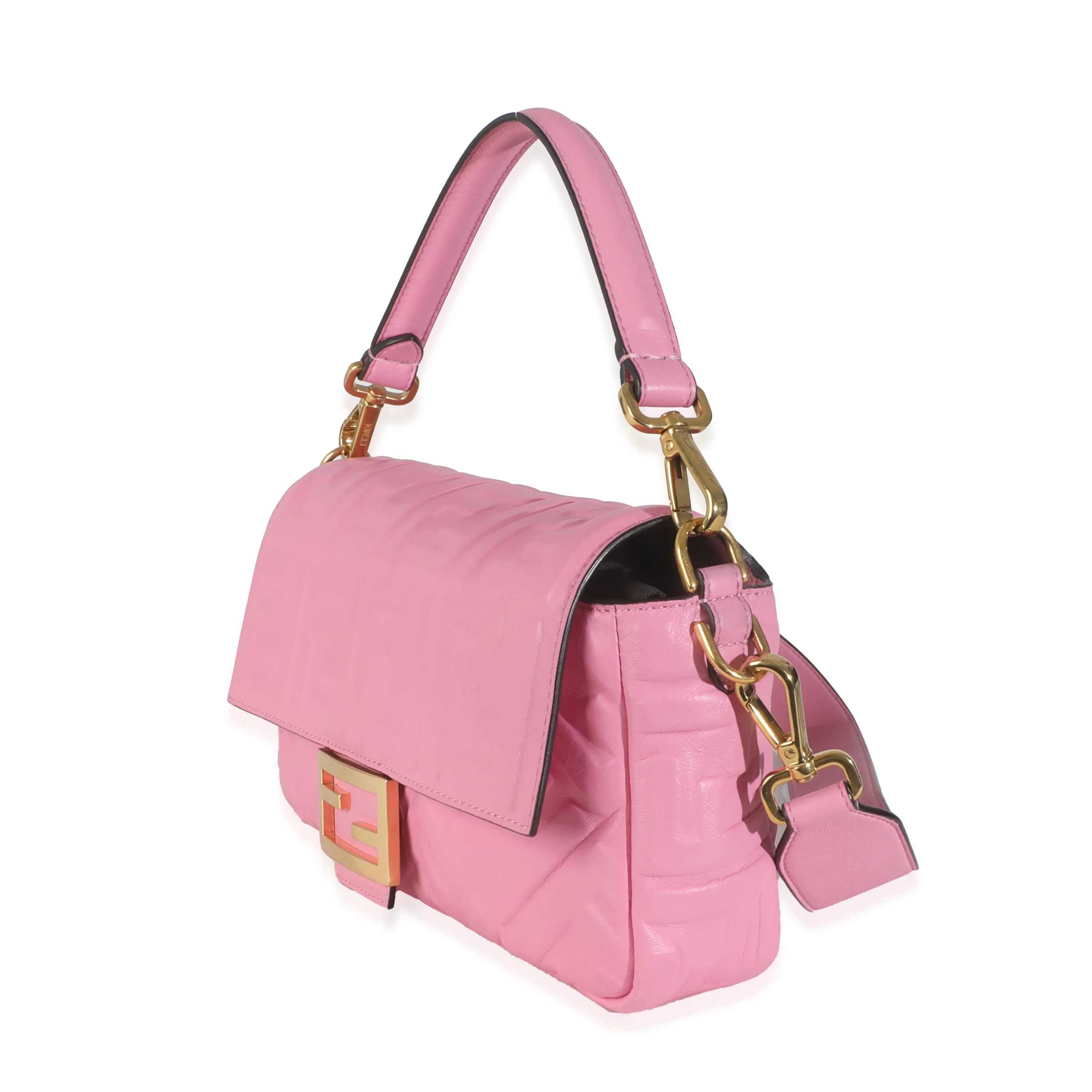 Pink Nappa FF 1974 Embossed Baguette Bag - Image 2