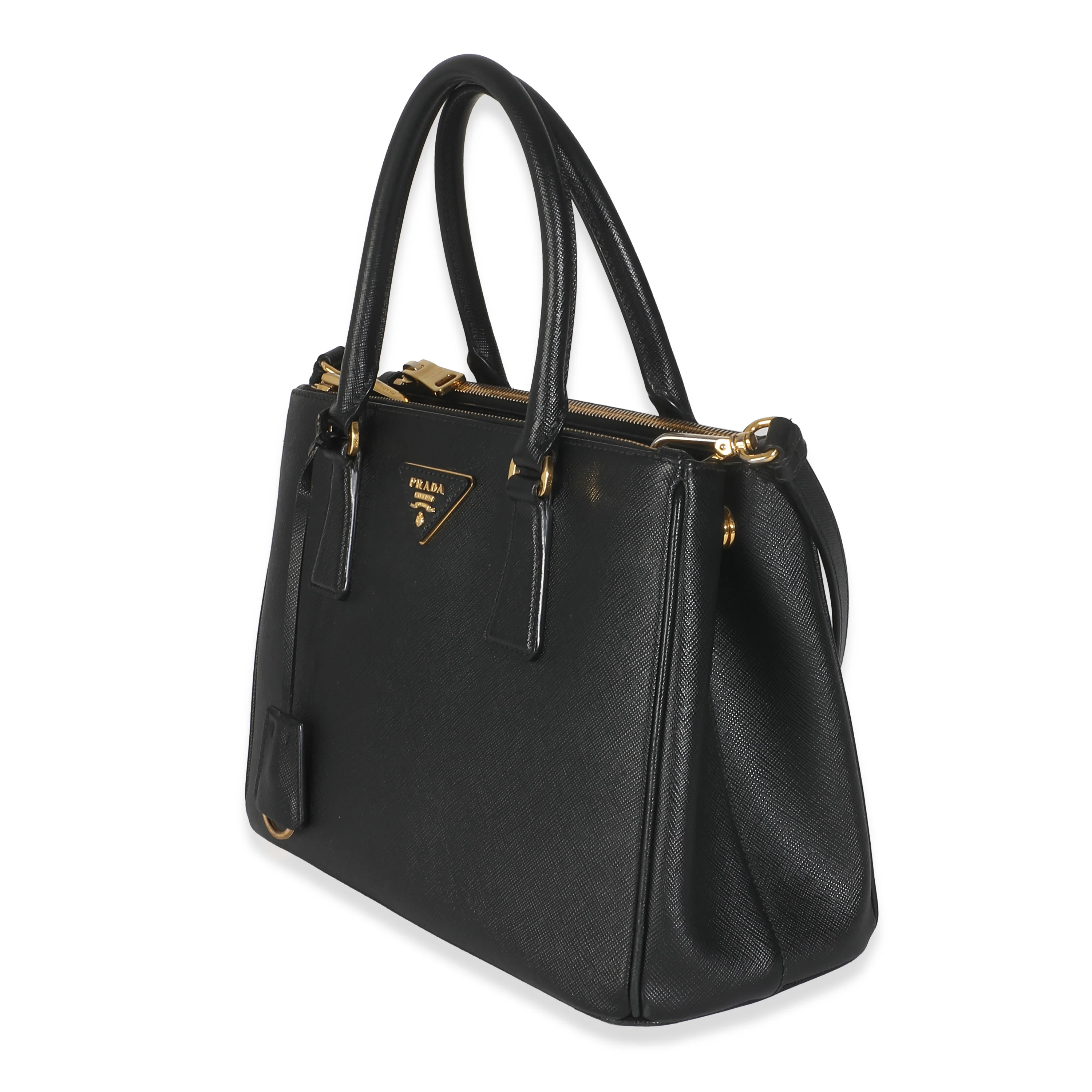 Black Saffiano Galleria Small Double Zip Tote - Image 2