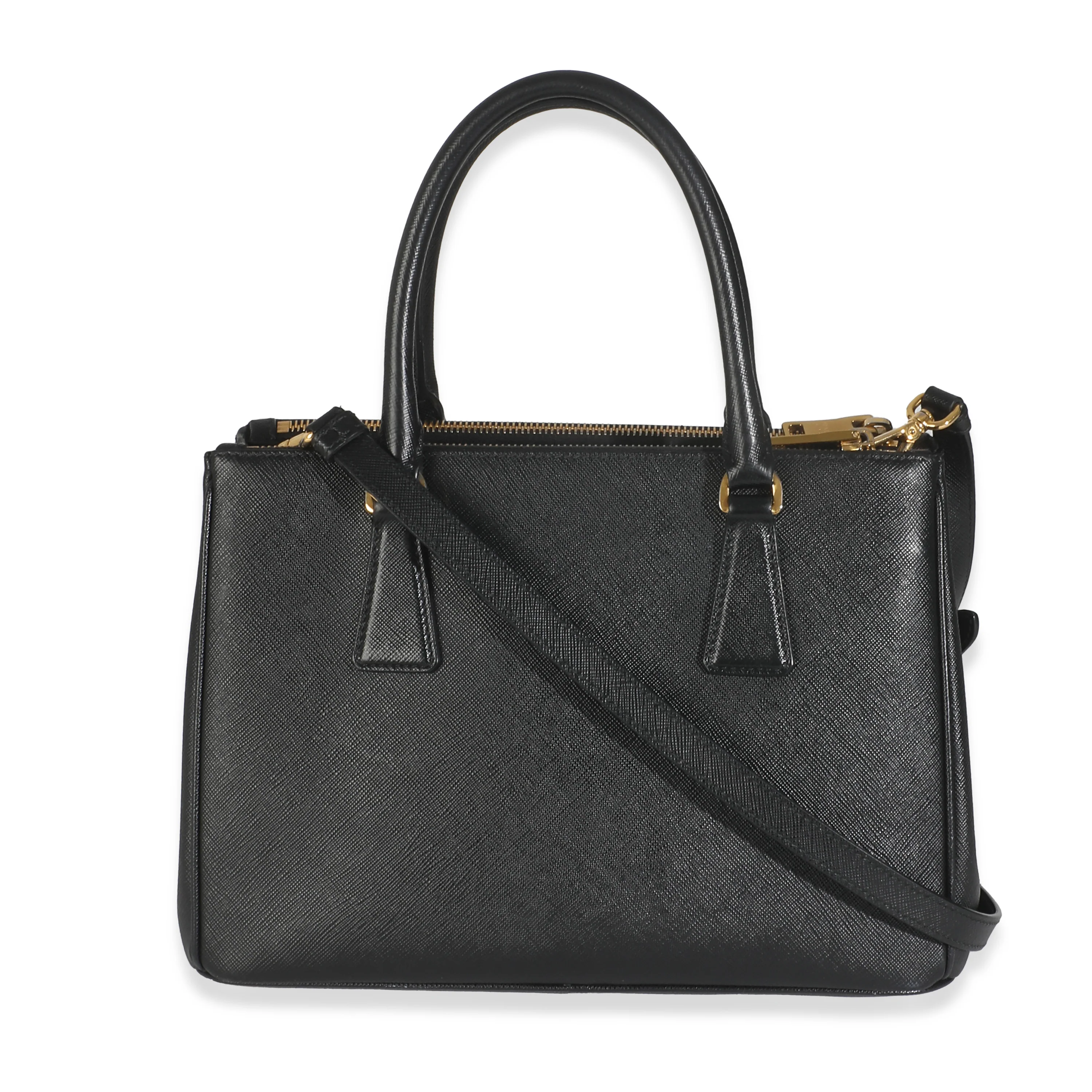 Black Saffiano Galleria Small Double Zip Tote - Image 4