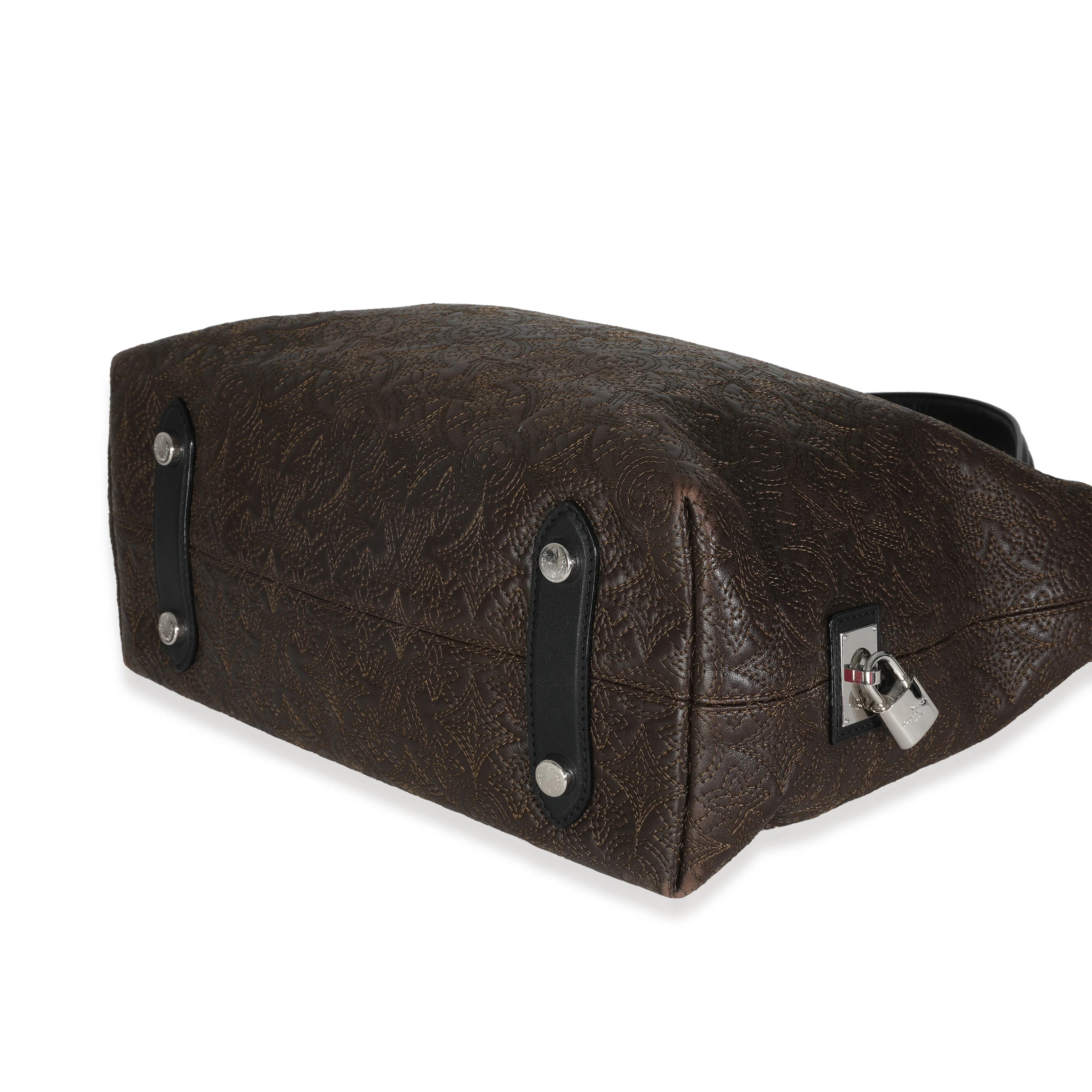 Olive Monogram Lambskin Antheia Hobo - Image 7