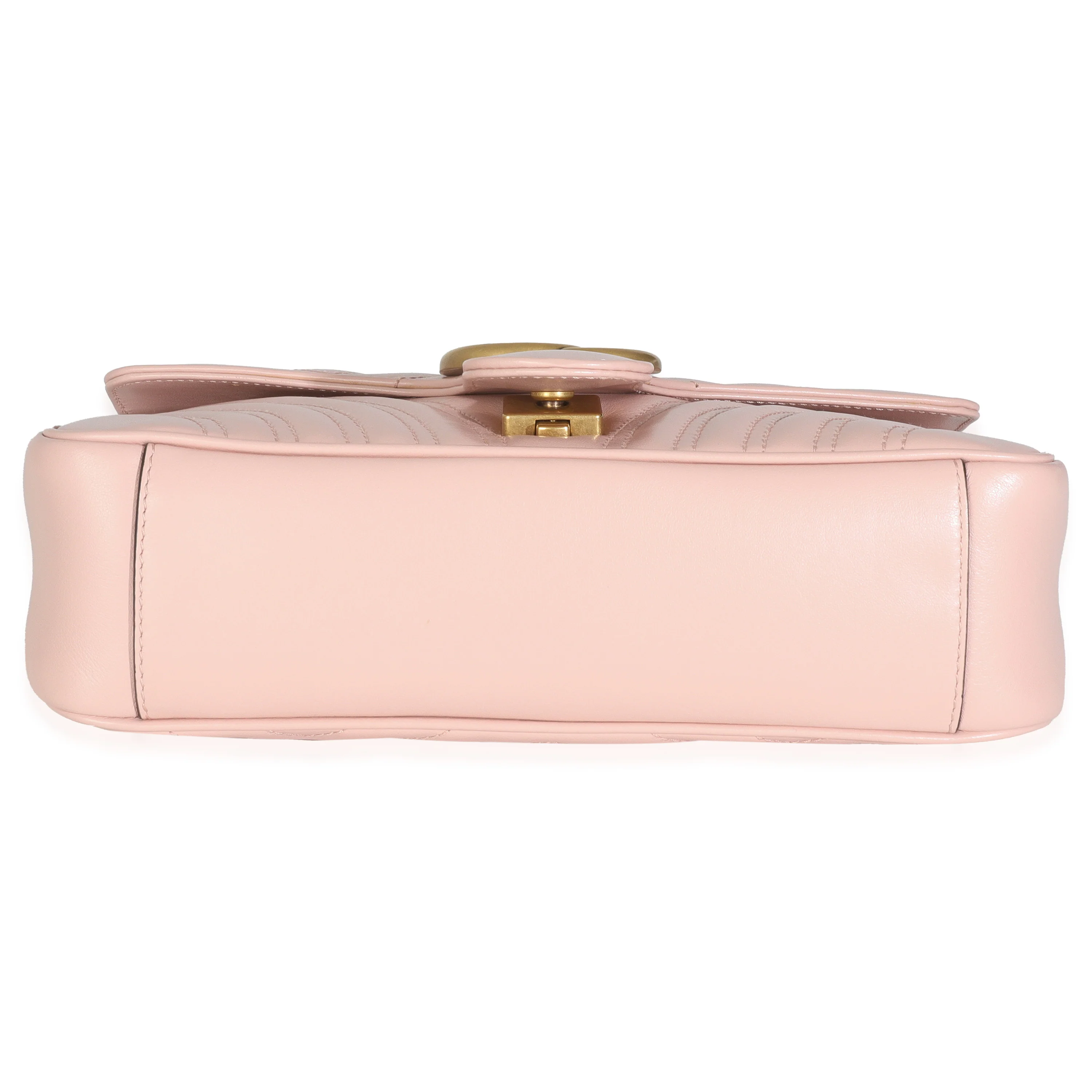 Pink Calfskin Matelasse Small GG Marmont Shoulder Bag - Image 5