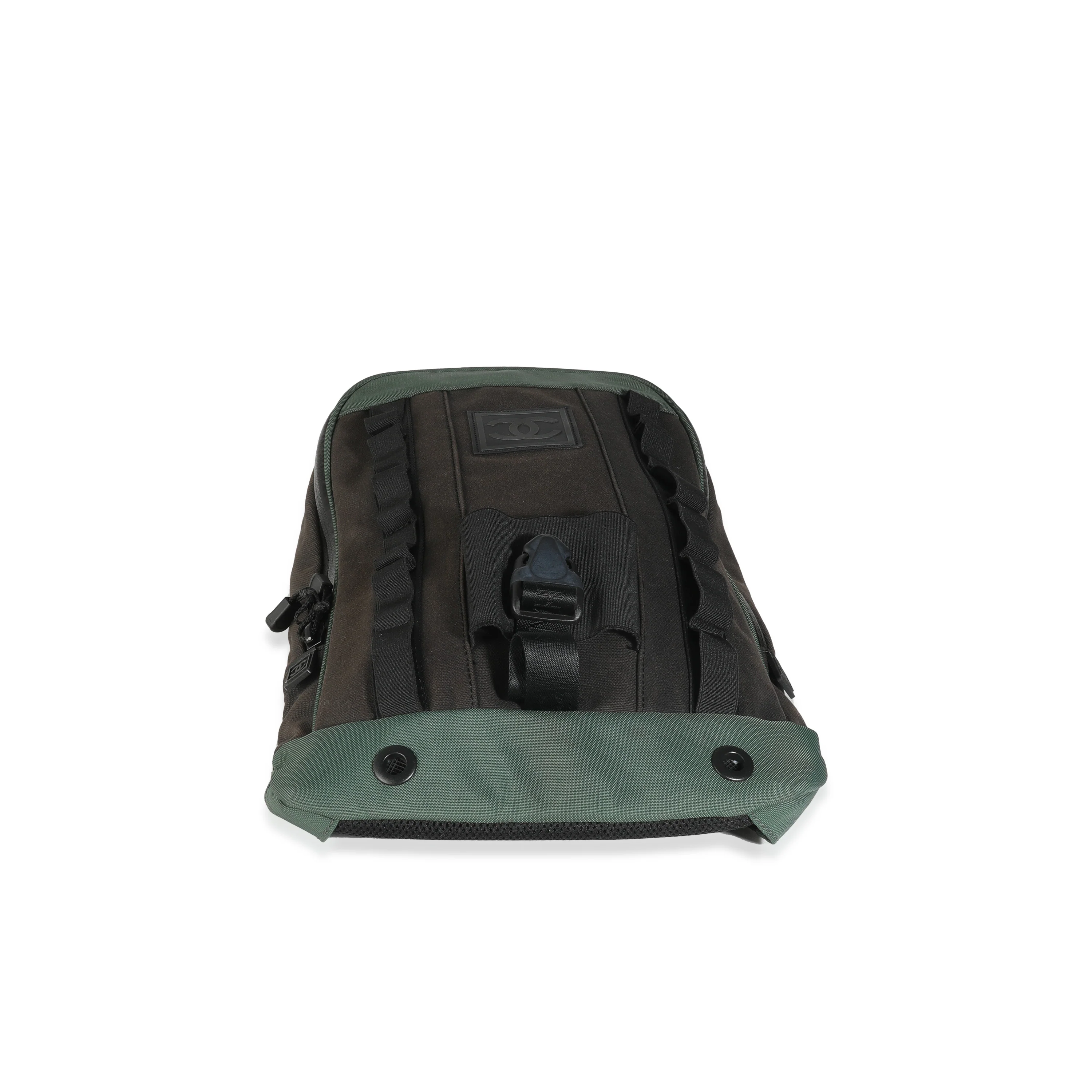Black Green Nylon Sports Line Backpack - Image 5