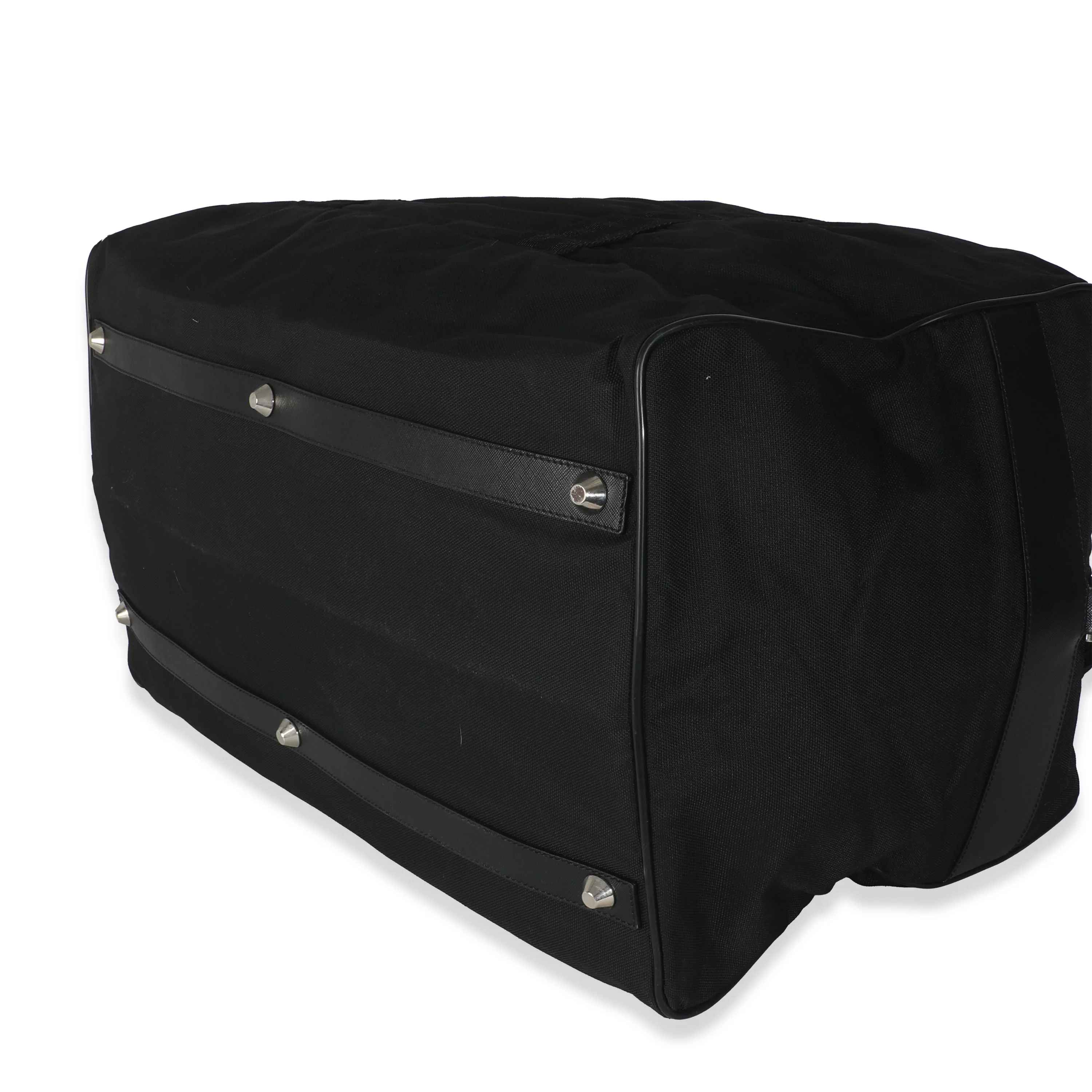 Black Tessuto Nylon Logo Plate Large Duffle Bag - Image 7