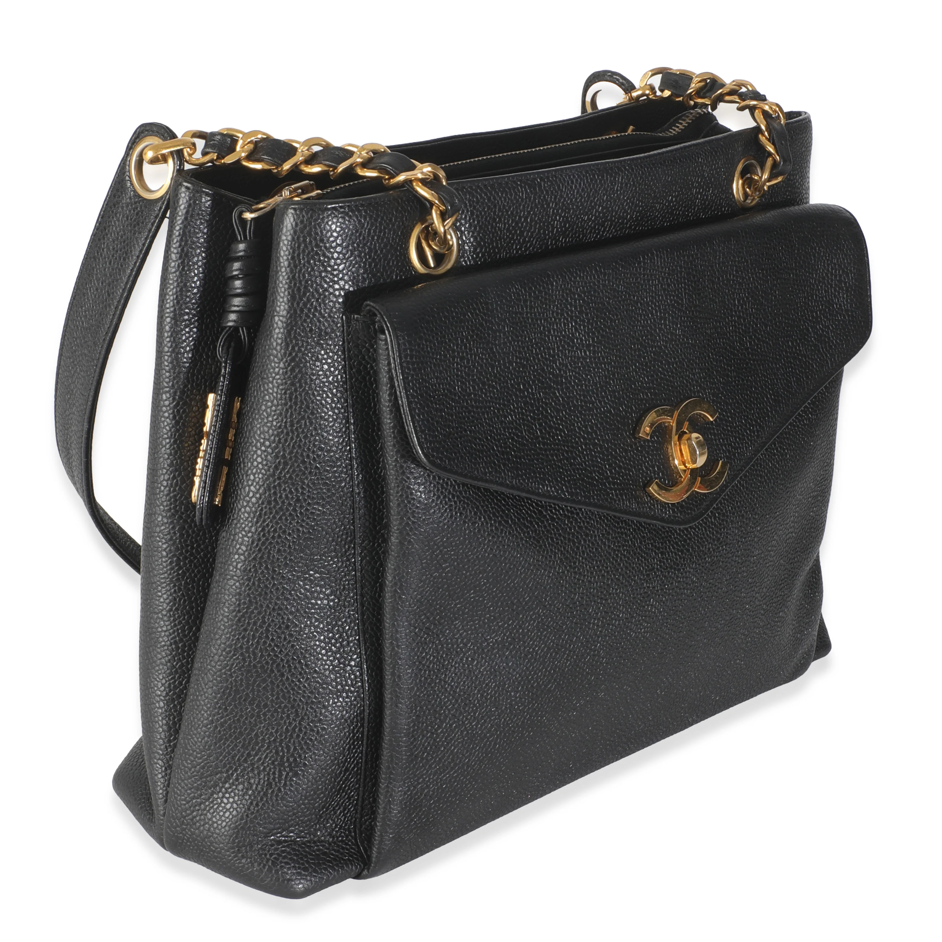 Vintage 24k Black Front Pocket Shoulder Bag - Image 3
