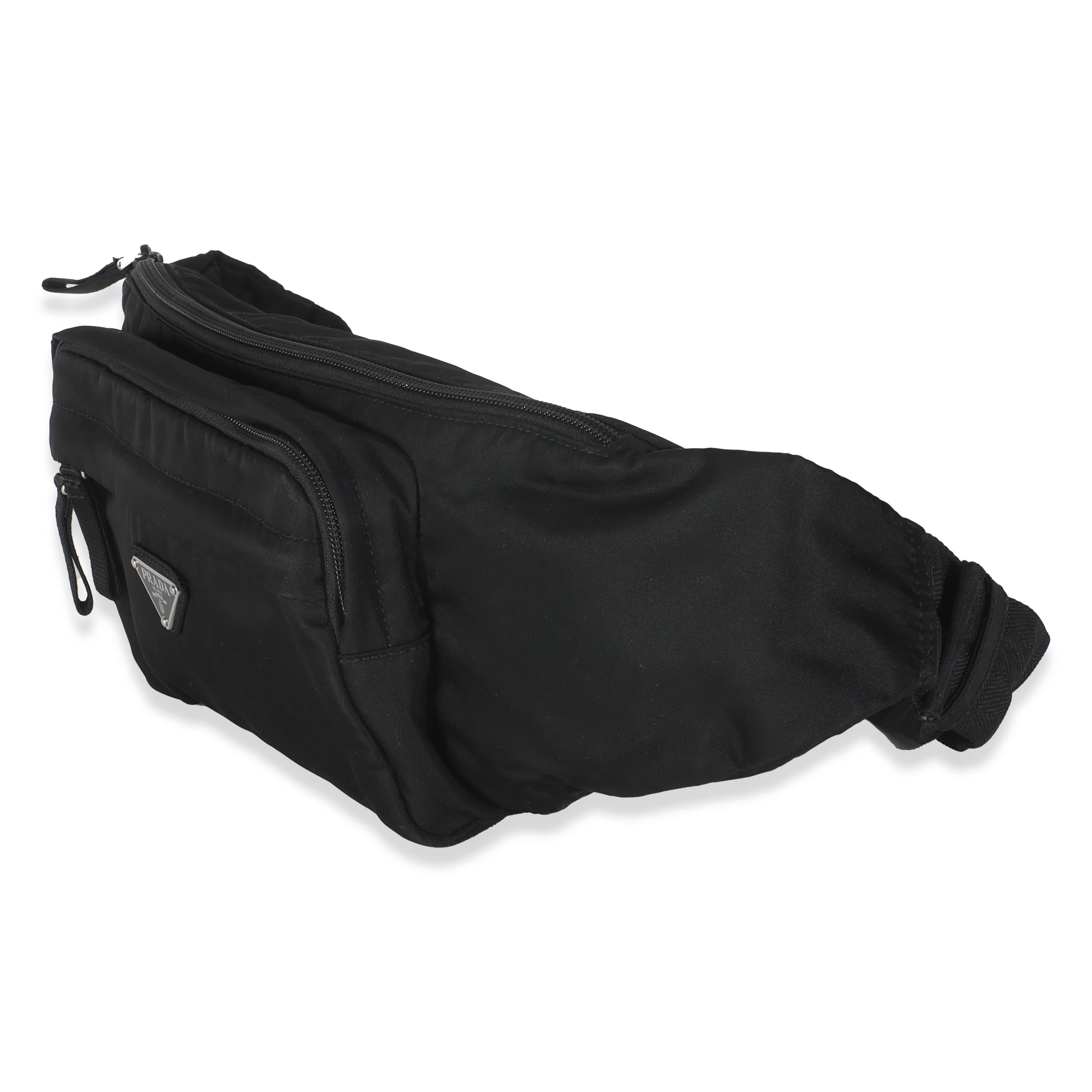 Black Re-Nylon Saffiano Logo Waist Bag - Image 2