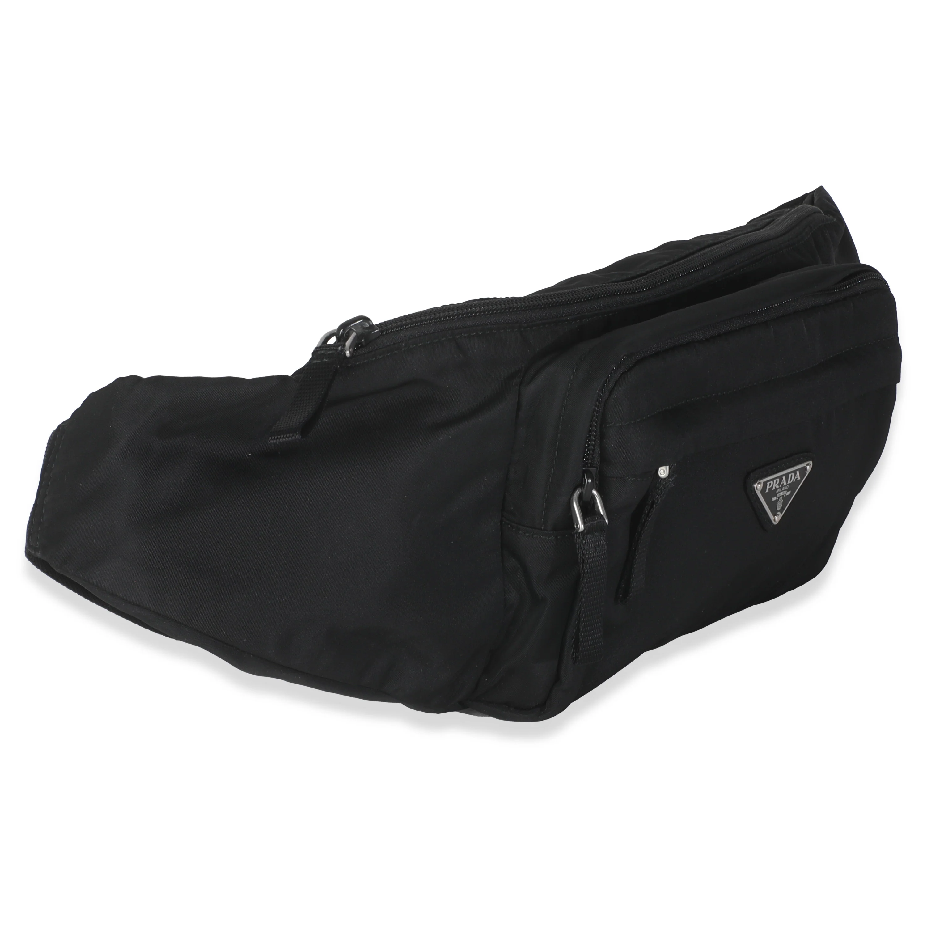 Black Re-Nylon Saffiano Logo Waist Bag - Image 3