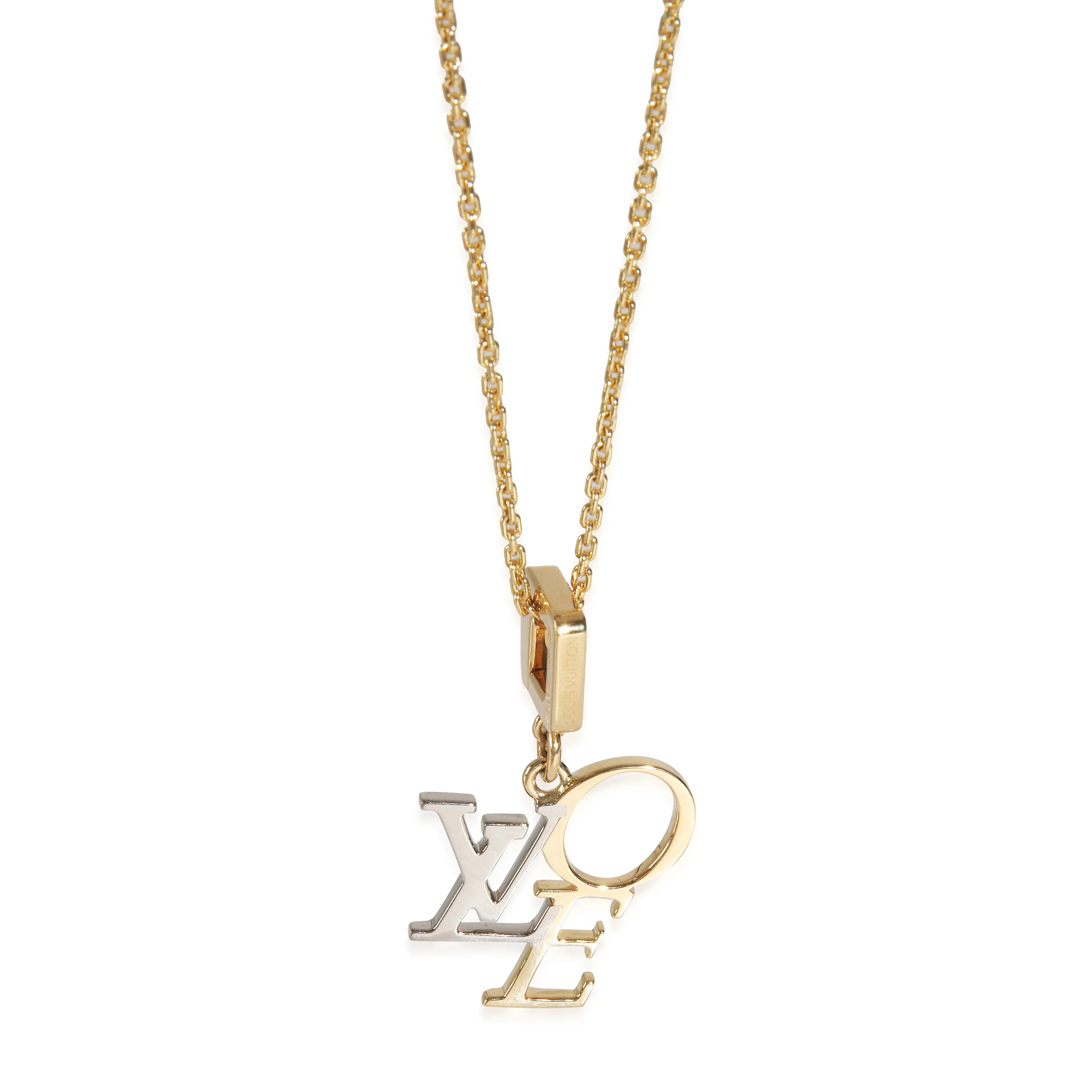 White Gold & Yellow Gold LOVE Pendant