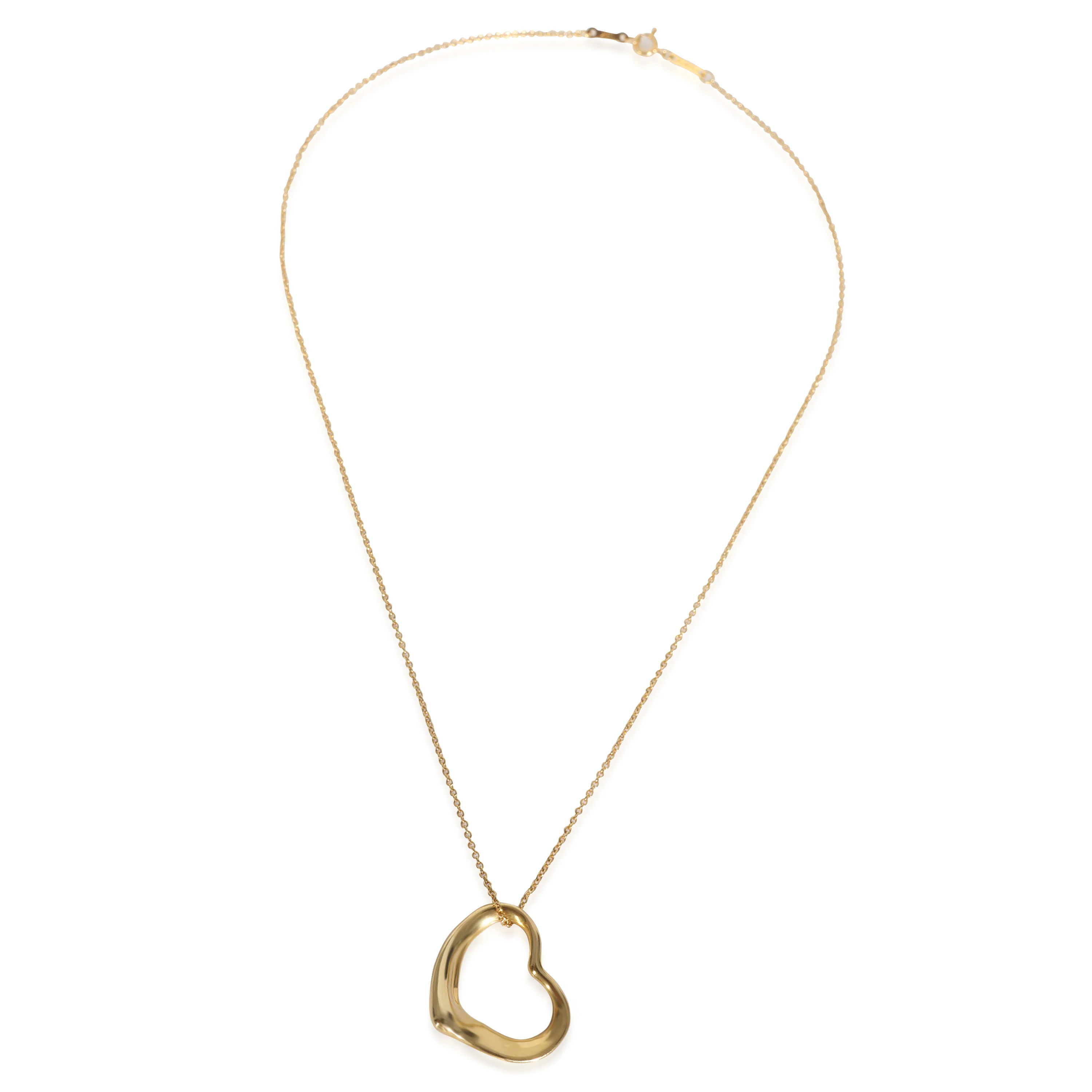 Yellow Gold Elsa Peretti Open Heart Pendant - Image 2