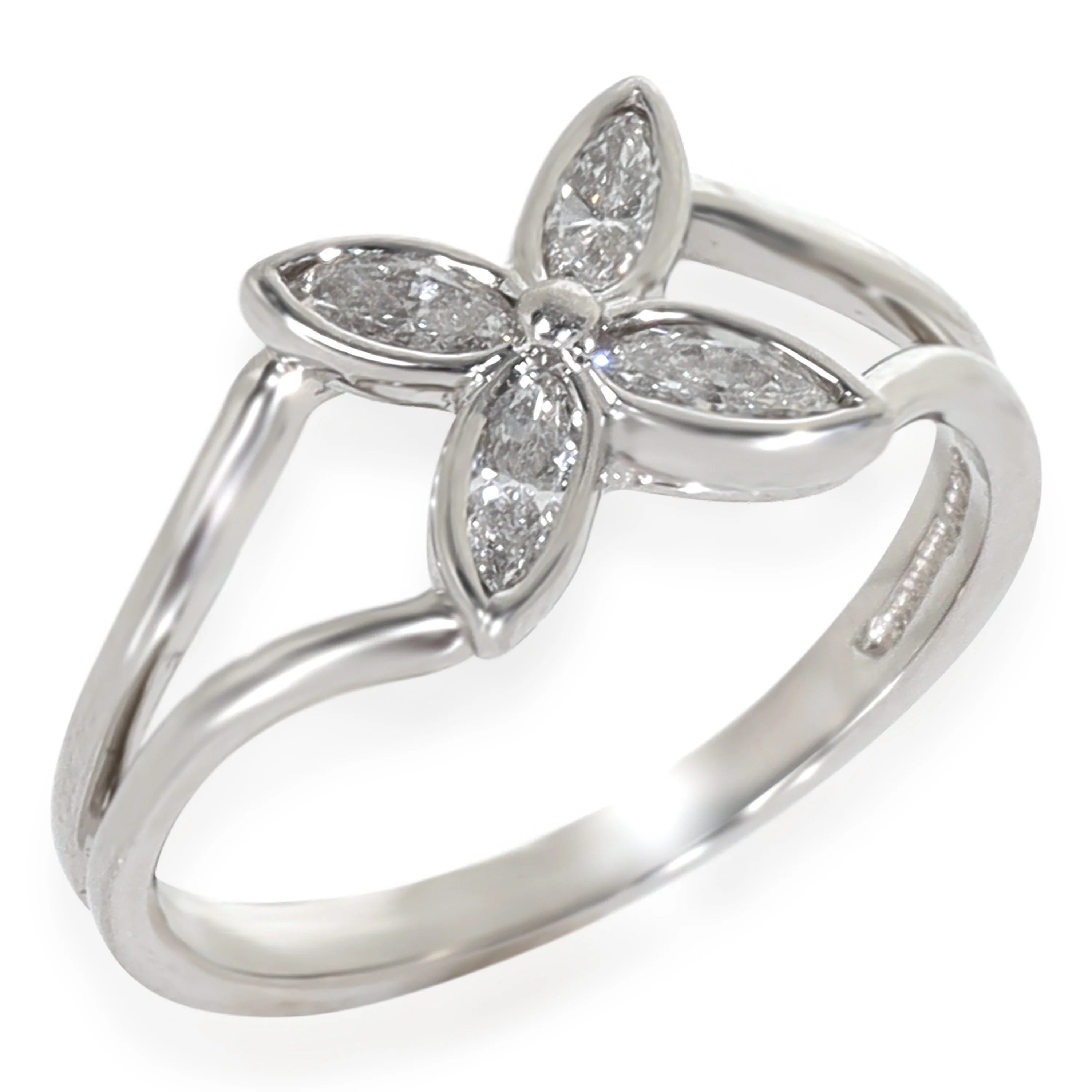 Platinum Diamond Vintage Victoria Ring - Image 3