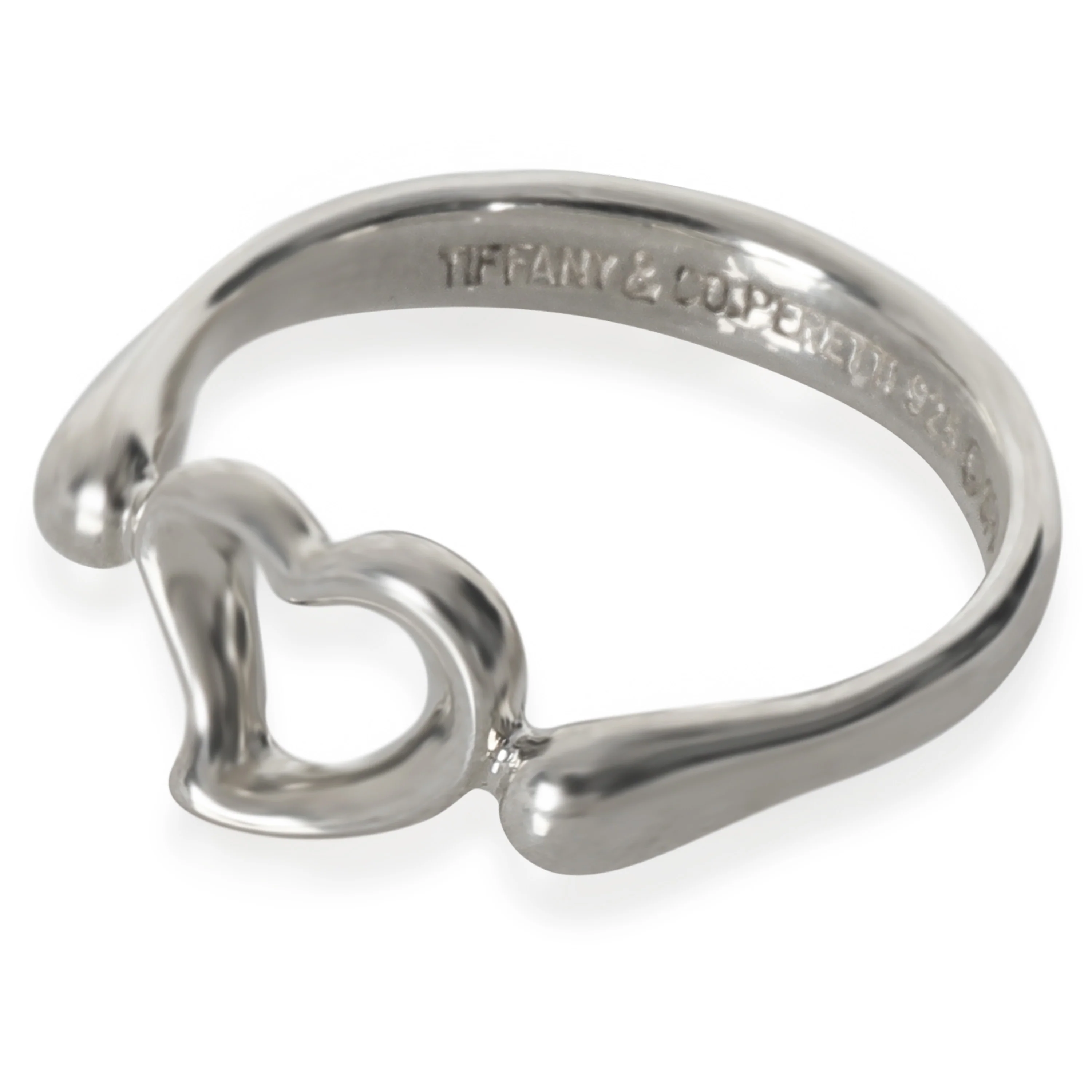 Sterling Silver Elsa Peretti Open Heart Ring - Image 2