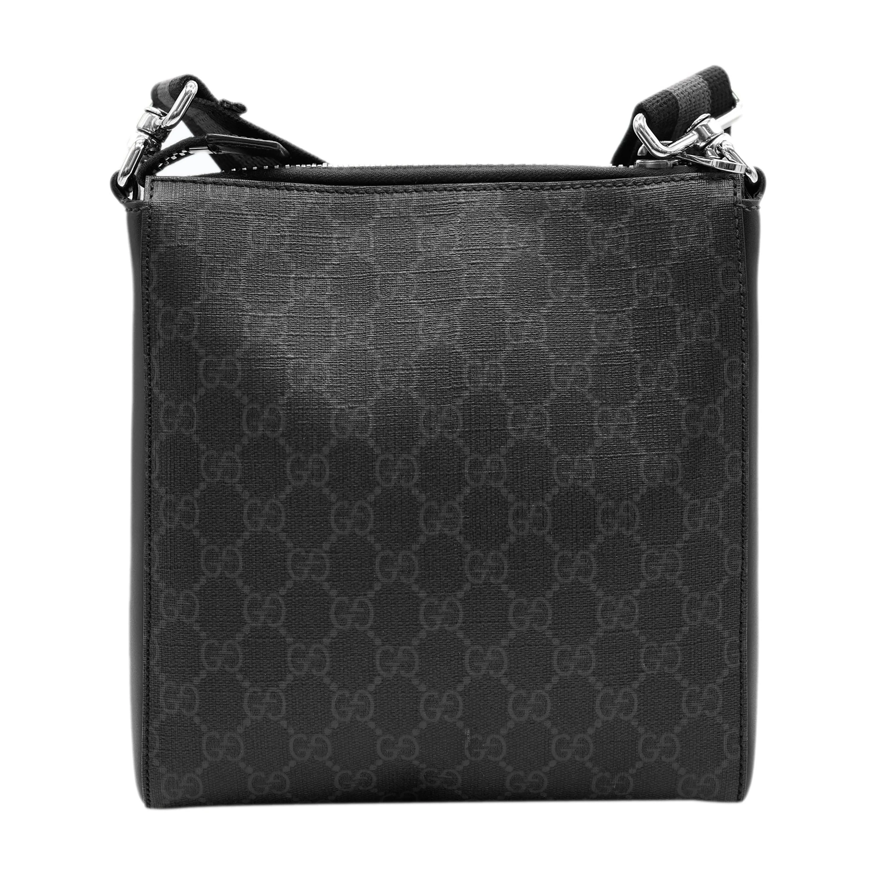 Black GG Supreme Messenger Bag - Image 3