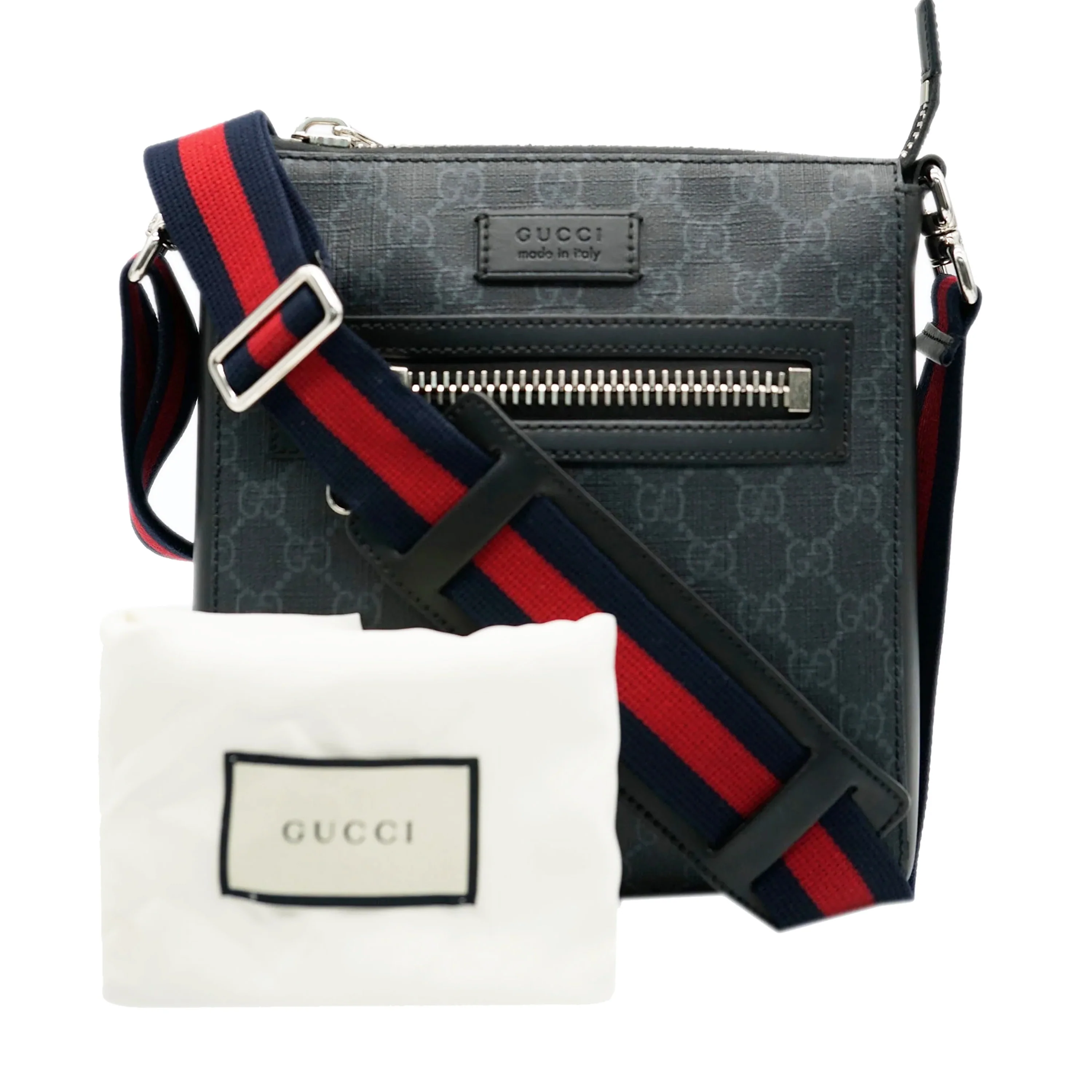Black GG Supreme Messenger Bag - Image 7