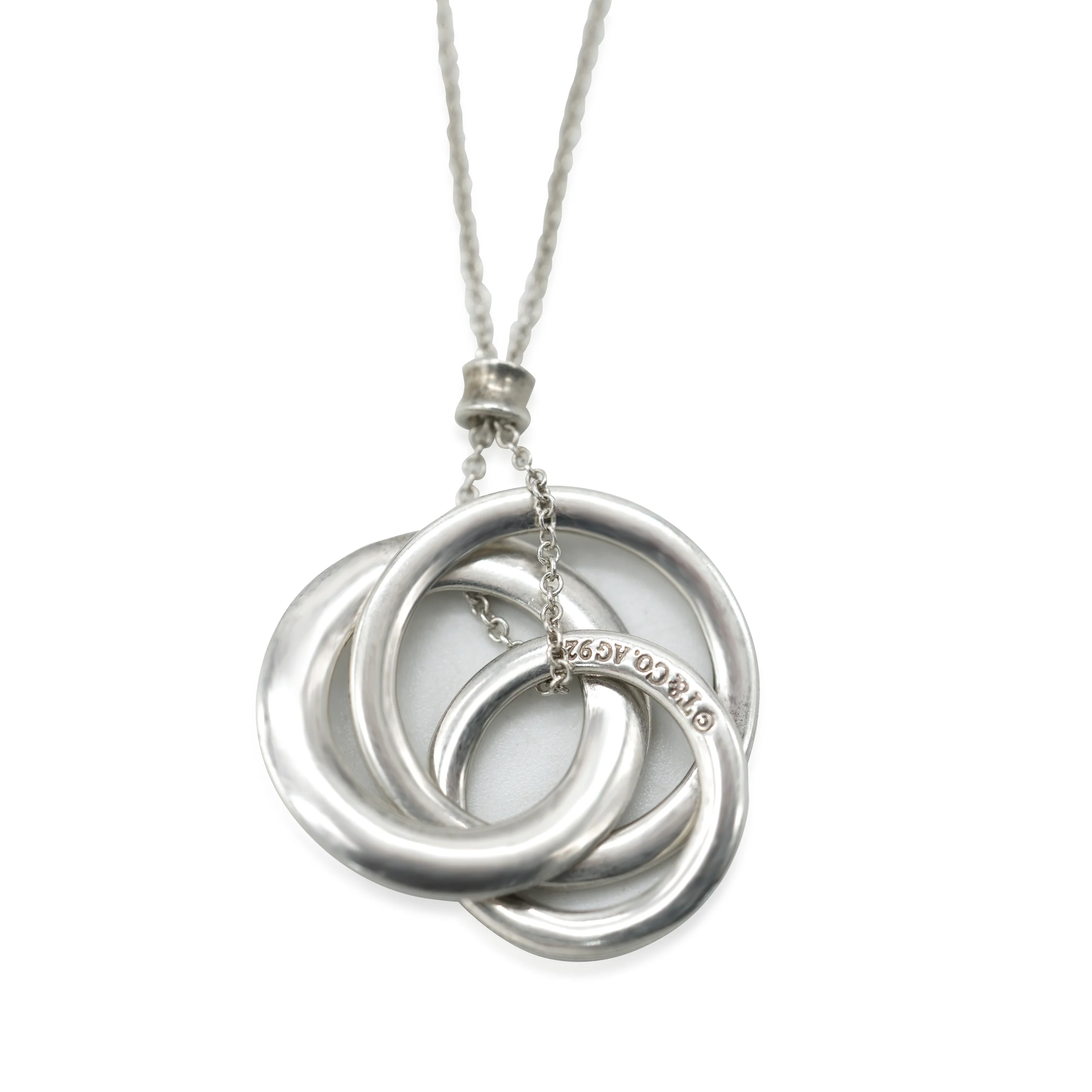 Tiffany & Co. 1837 Triple Interlocking Circle Pendant Necklace - Image 3