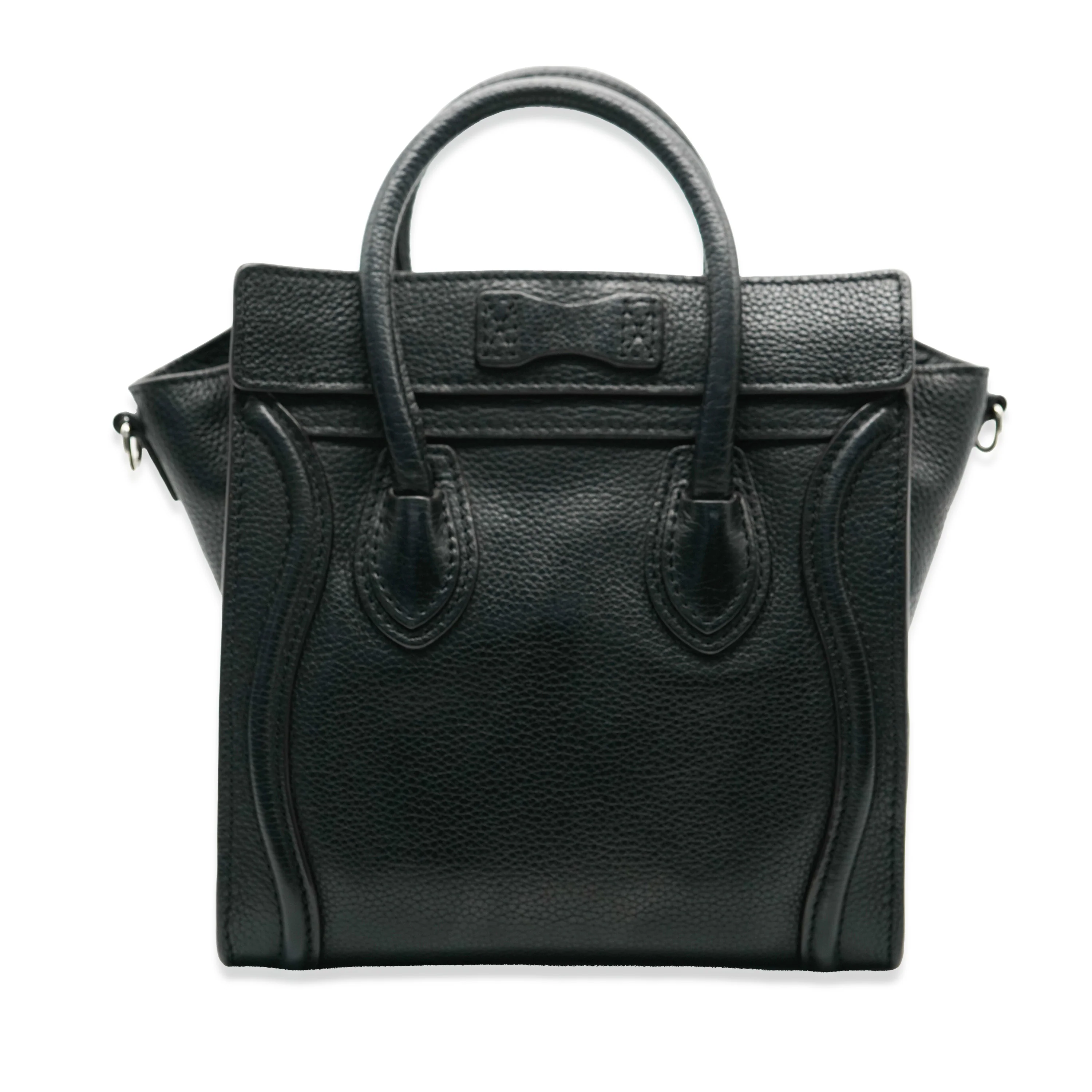 Celine Black Drummed Leather Nano Luggage - Image 2