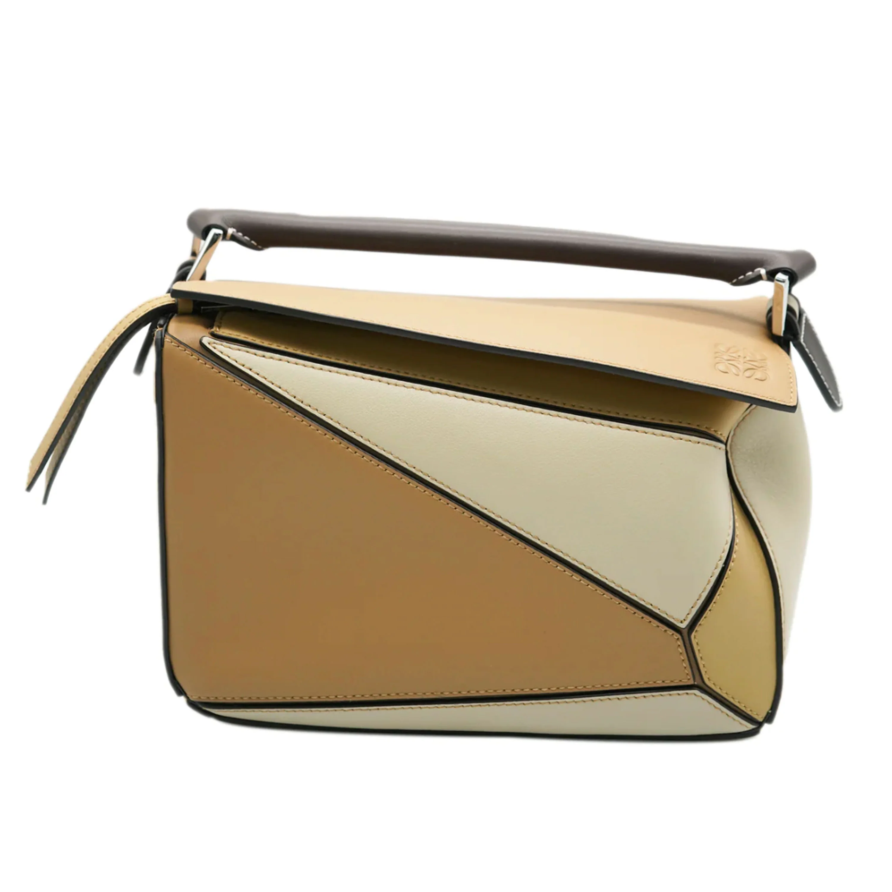 Tricolor Calfskin Small Puzzle