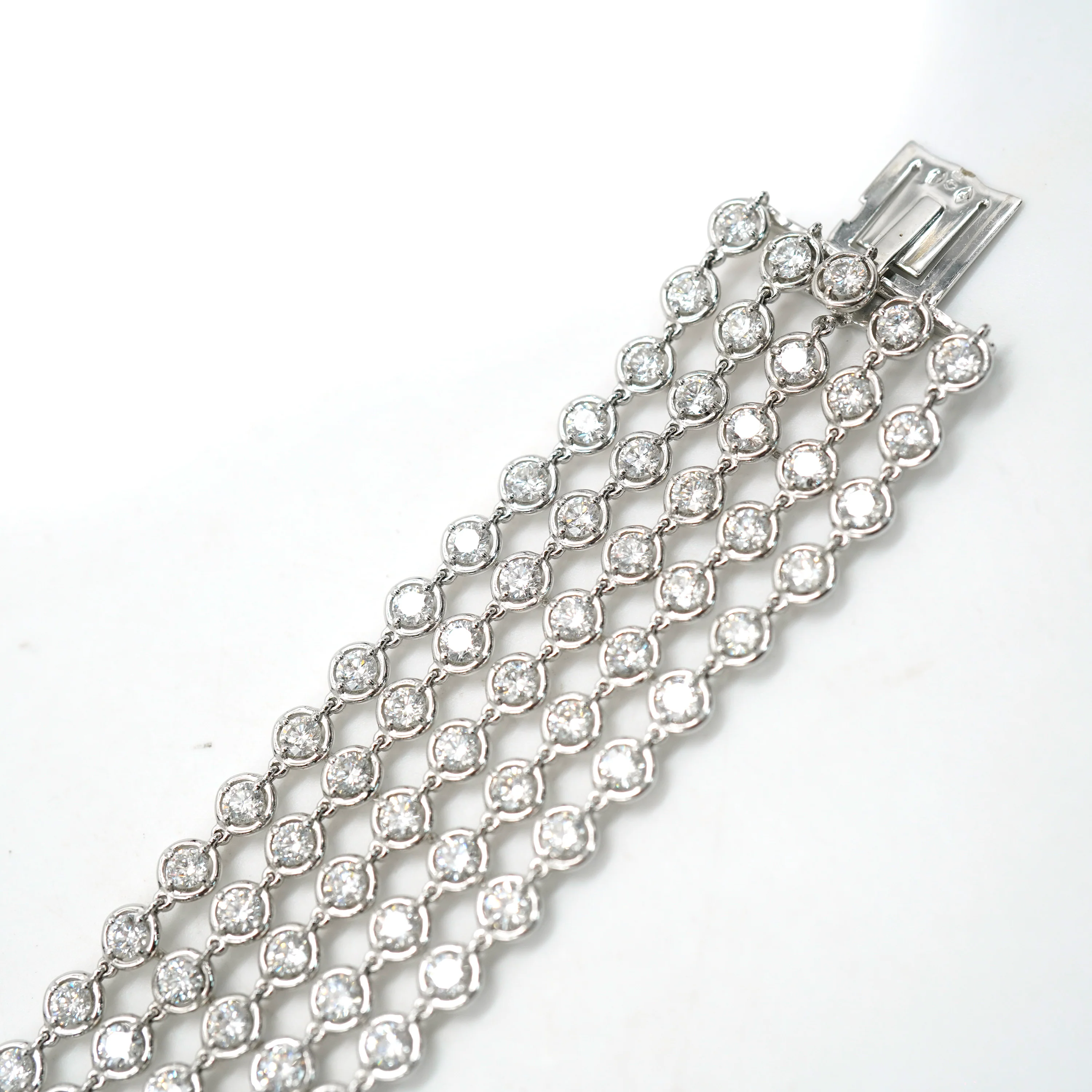 Palmyre Diamond Bracelet in 18k White Gold 19.41 CTW - Image 4