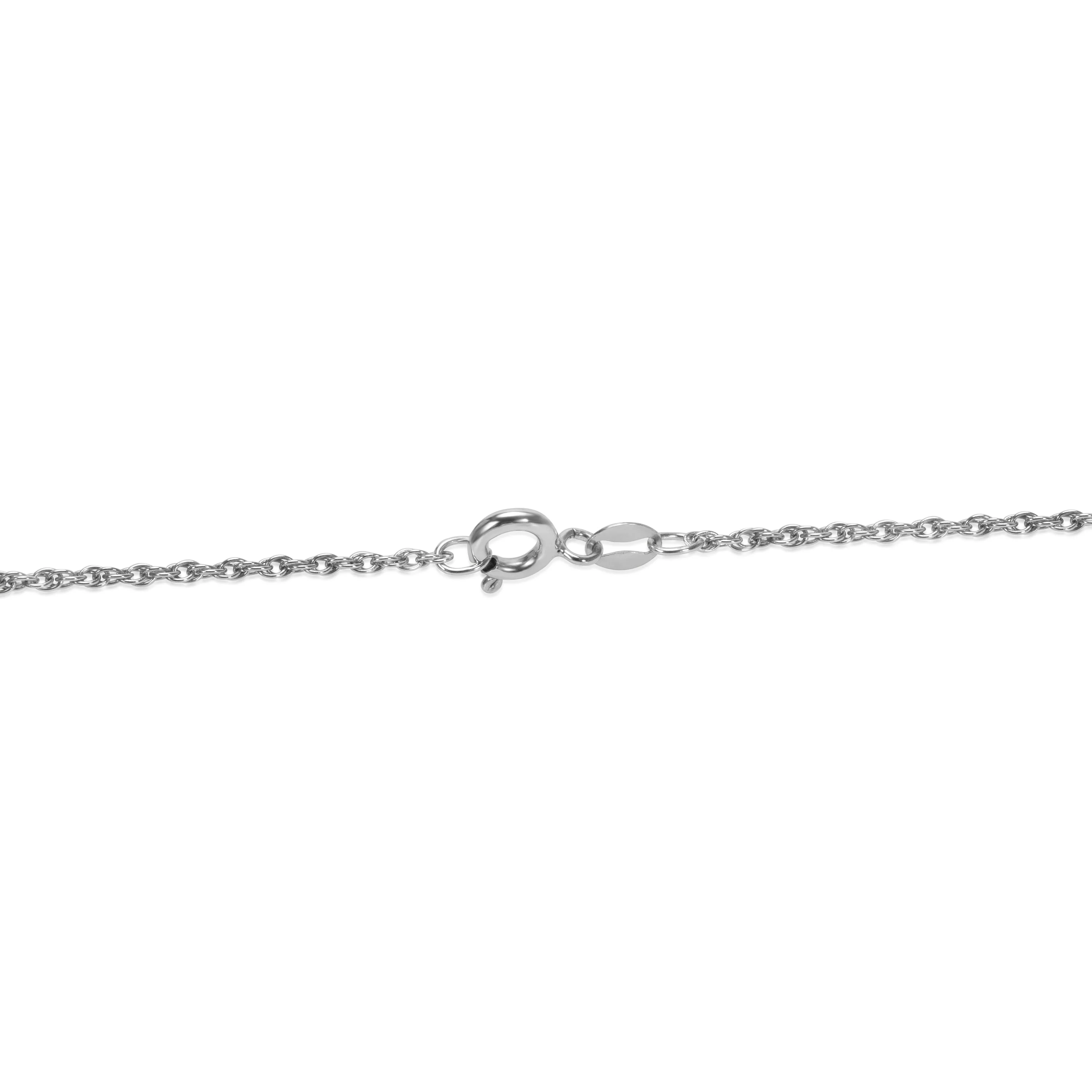 BRAND NEW Created Sapphire Pendant in Sterling Silver with Chain 14mm - Image 3
