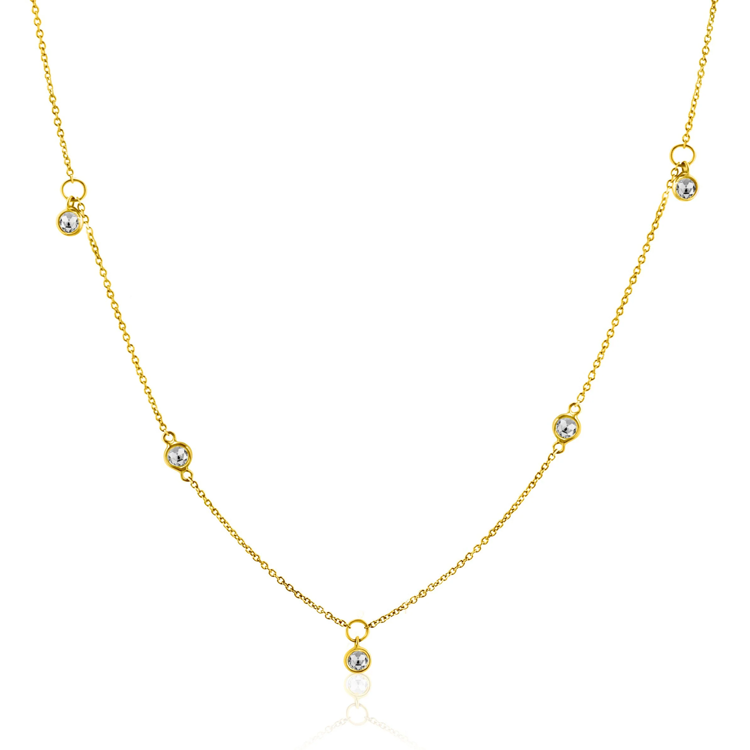 Dawn Collection Sunshine Diamond Necklace in 18K Yellow Gold - Image 2