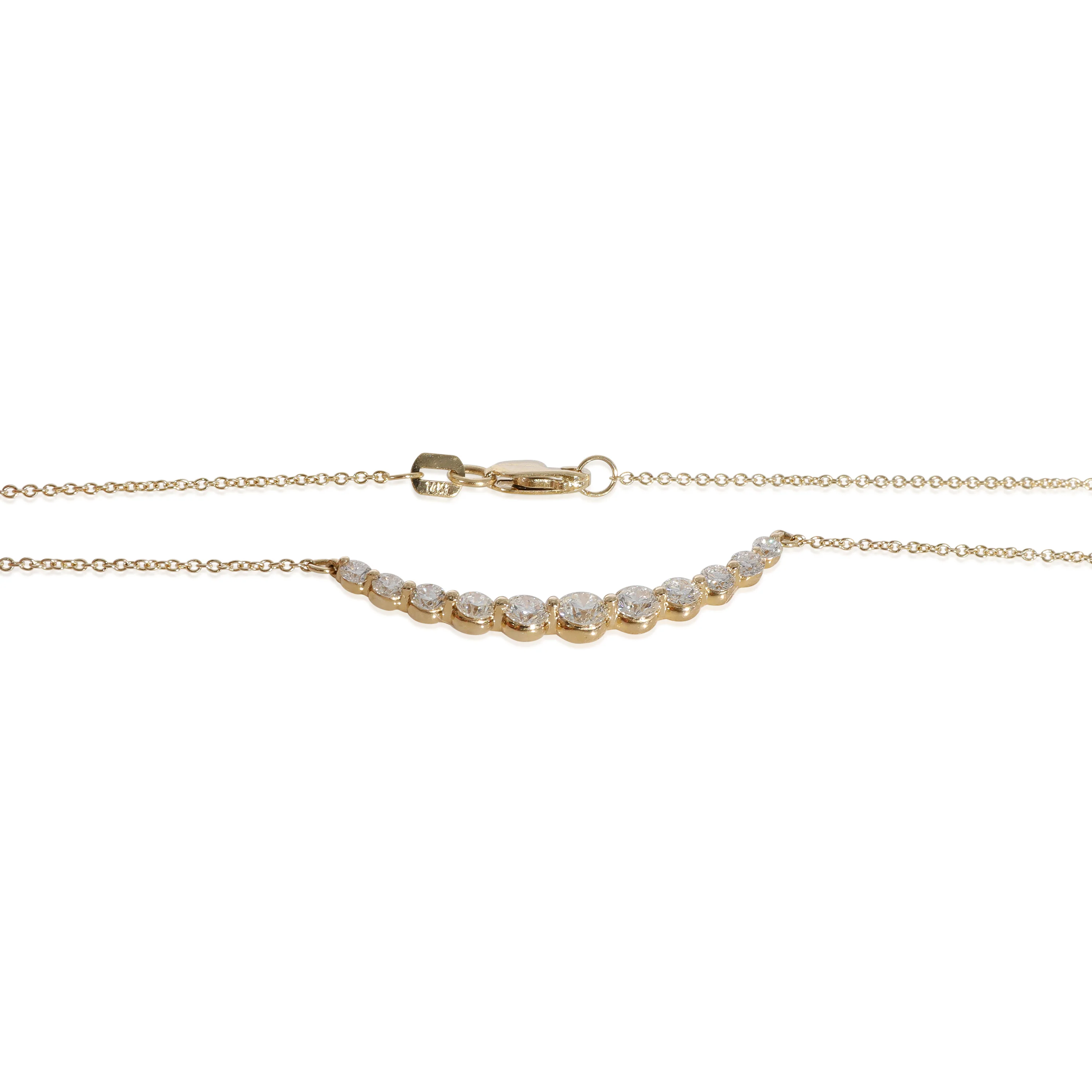 Diamond Smile Necklace in 14K Yellow Gold (1.00 CTW G-H/SI2) - Image 2