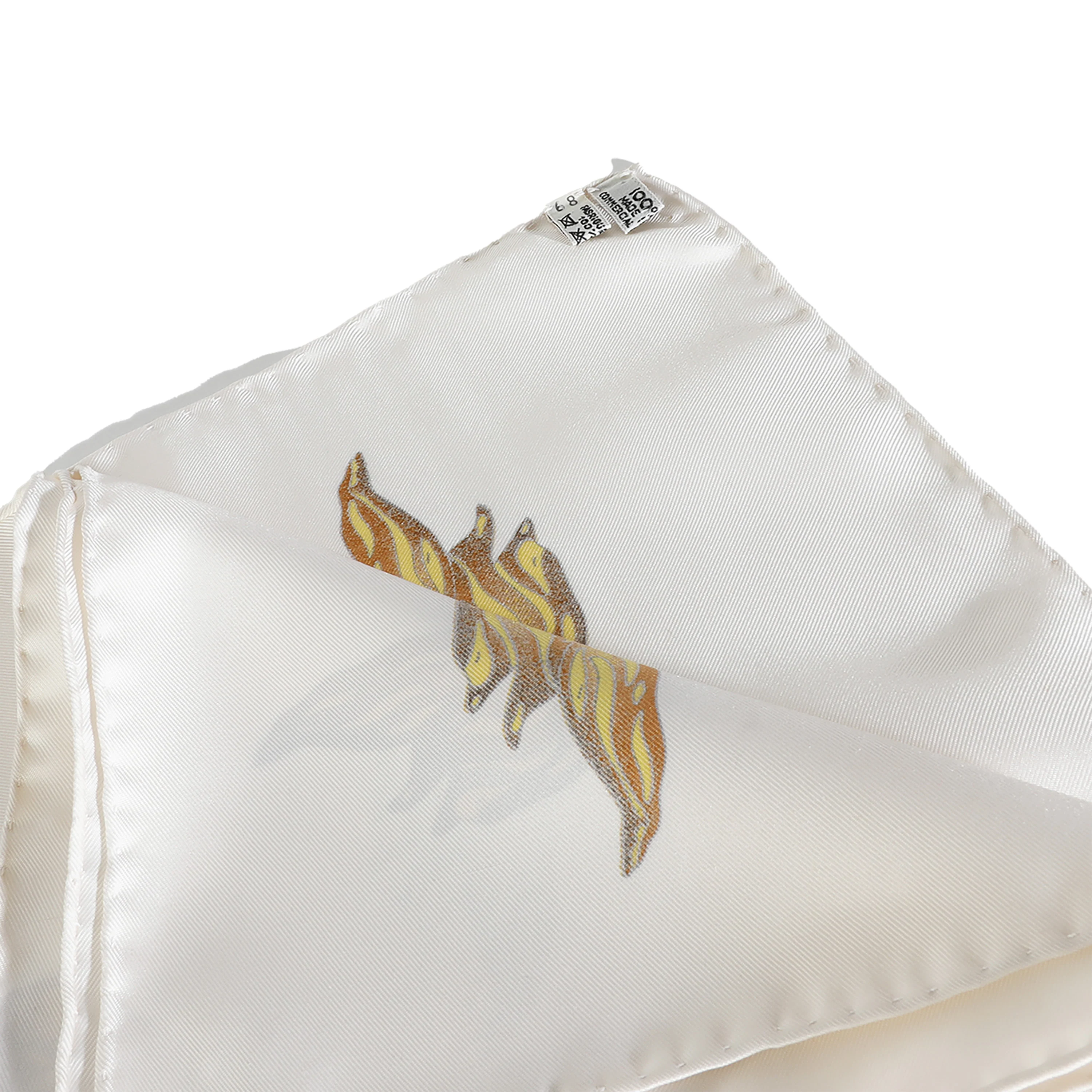 White Multicolor Silk Liberty Scarf 90 - Image 4