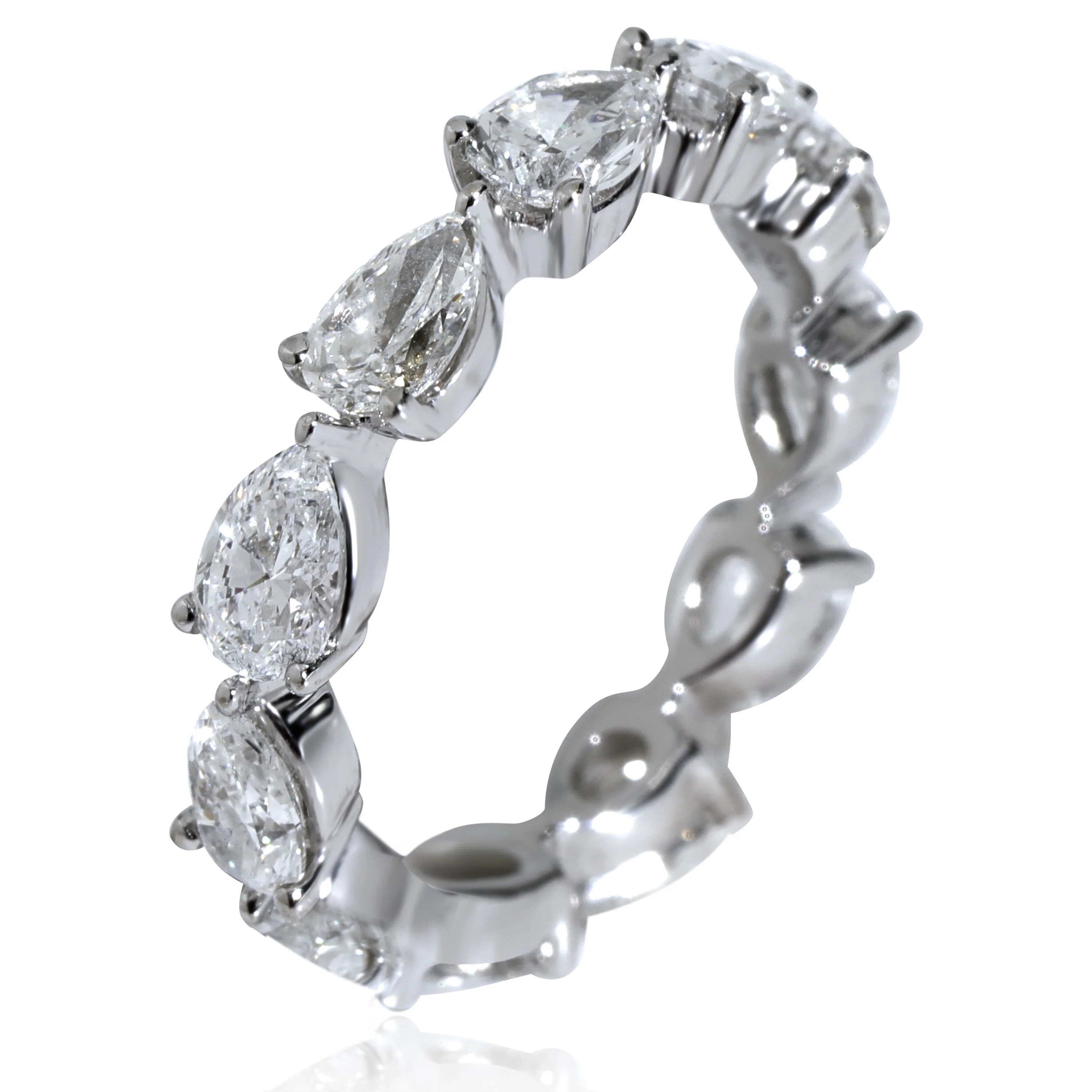 Lab-Grown Diamond Wedding Band in 14K White Gold 3 CTW - Image 3