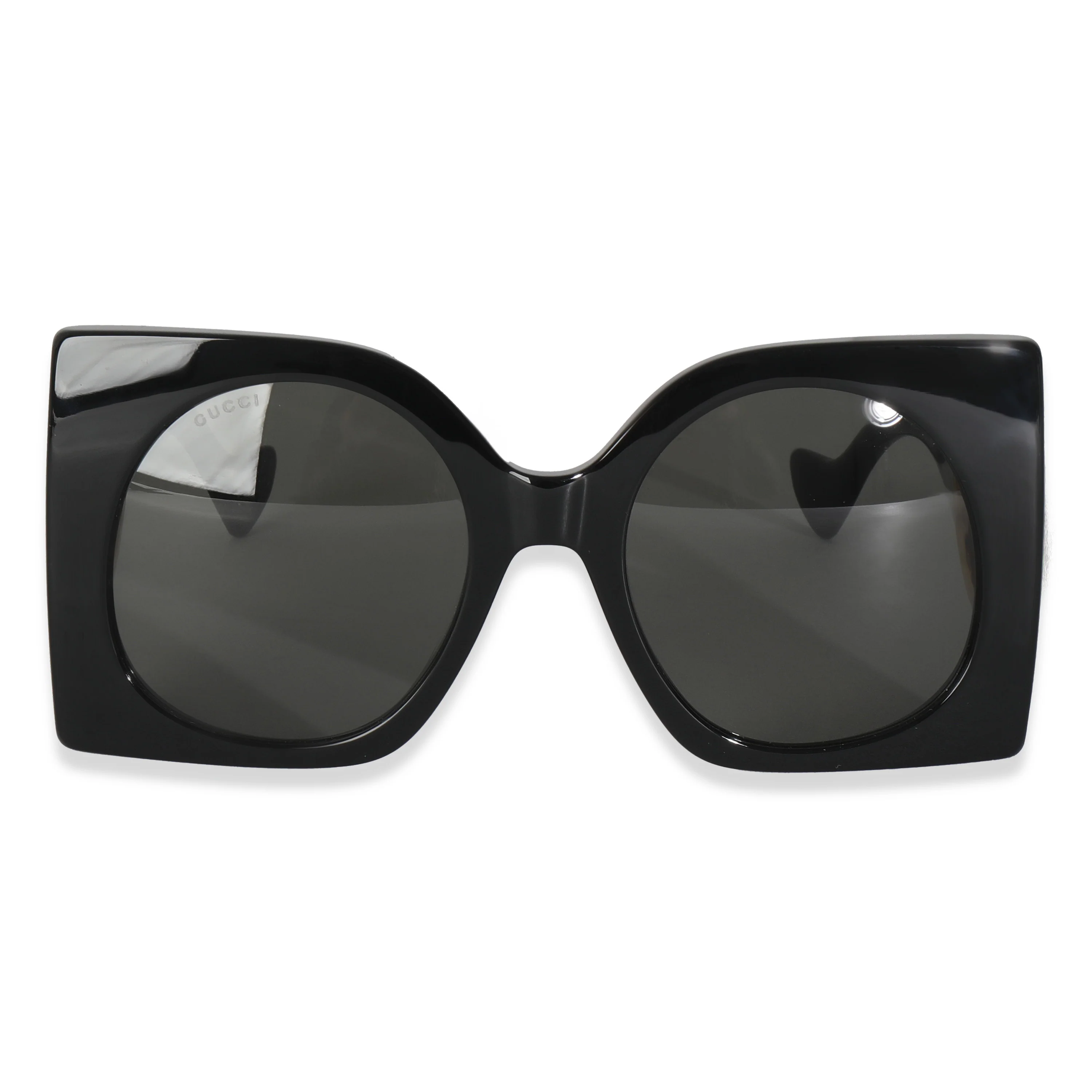 Black Acetate Oversized GG Square Frame Sunglasses