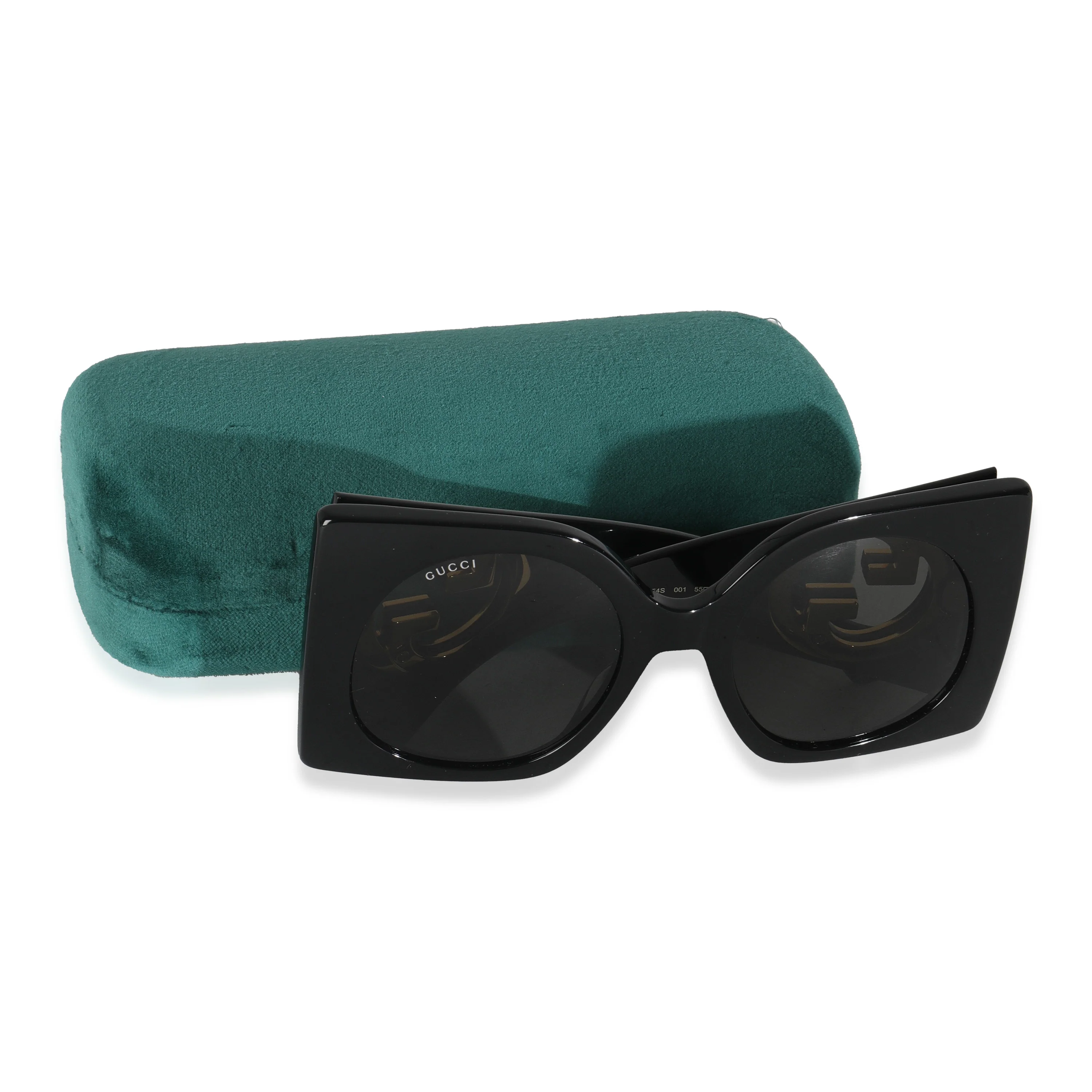 Black Acetate Oversized GG Square Frame Sunglasses - Image 2