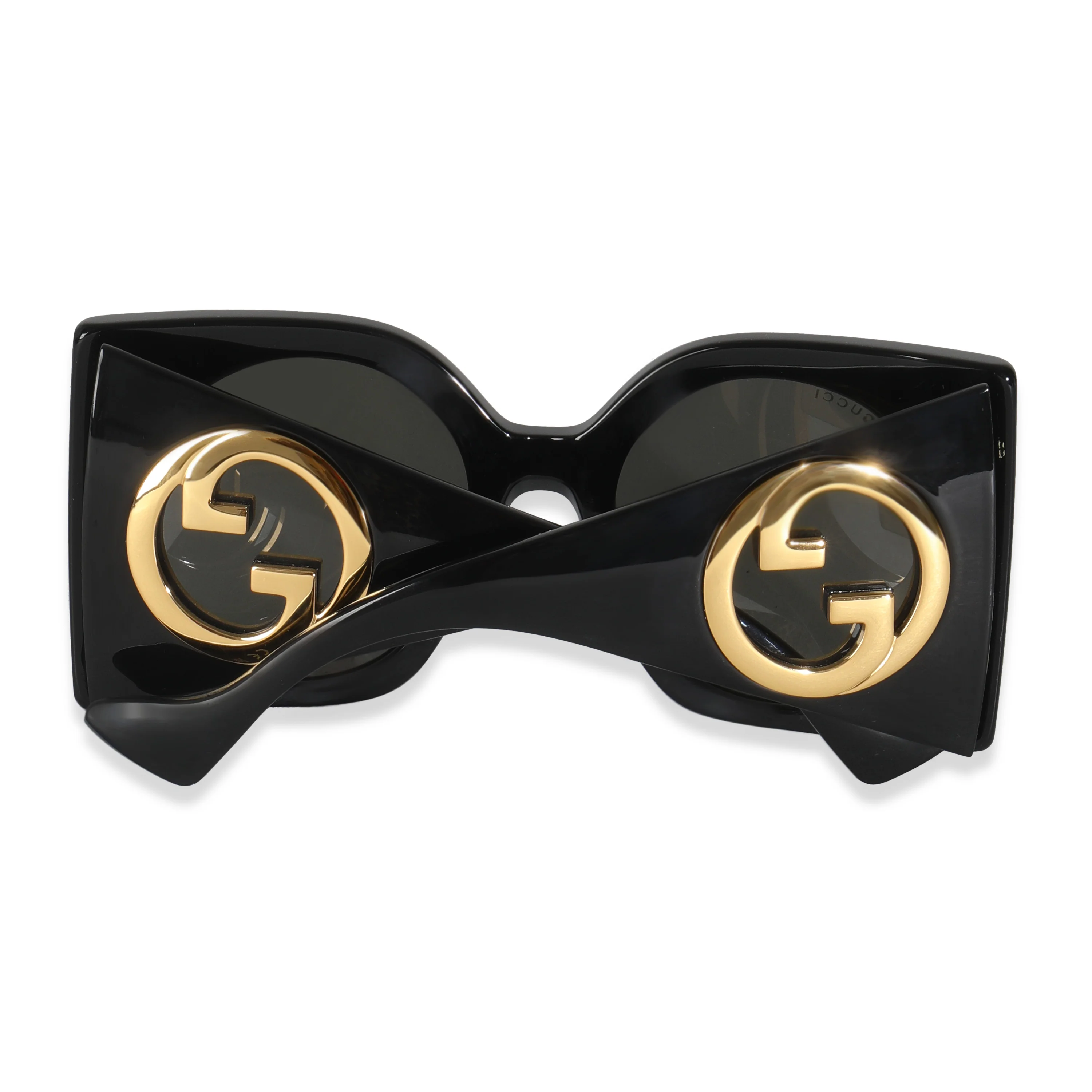 Black Acetate Oversized GG Square Frame Sunglasses - Image 3