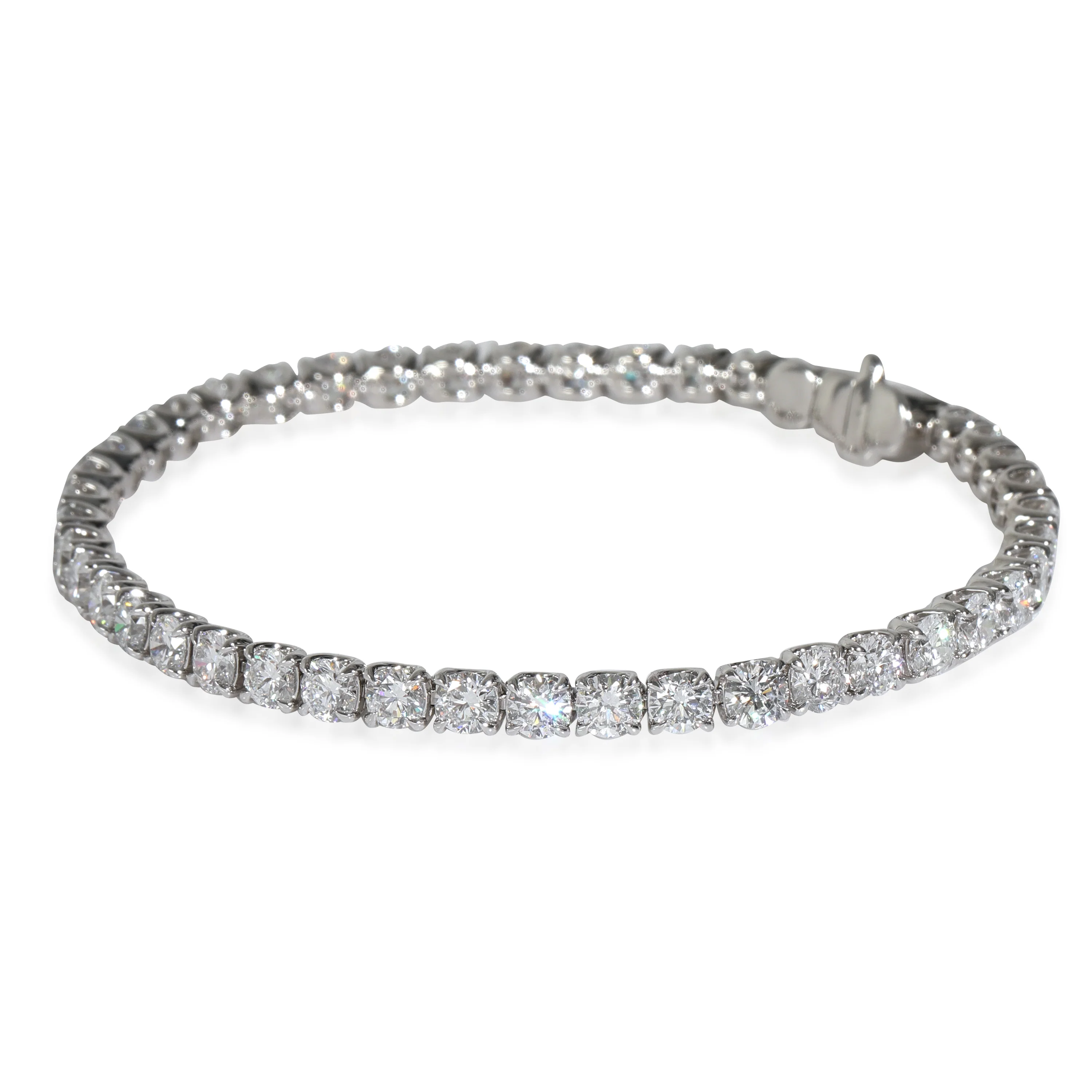 Lab-Grown Diamond Tennis Bracelet in 14K White Gold 9 CTW - Image 2
