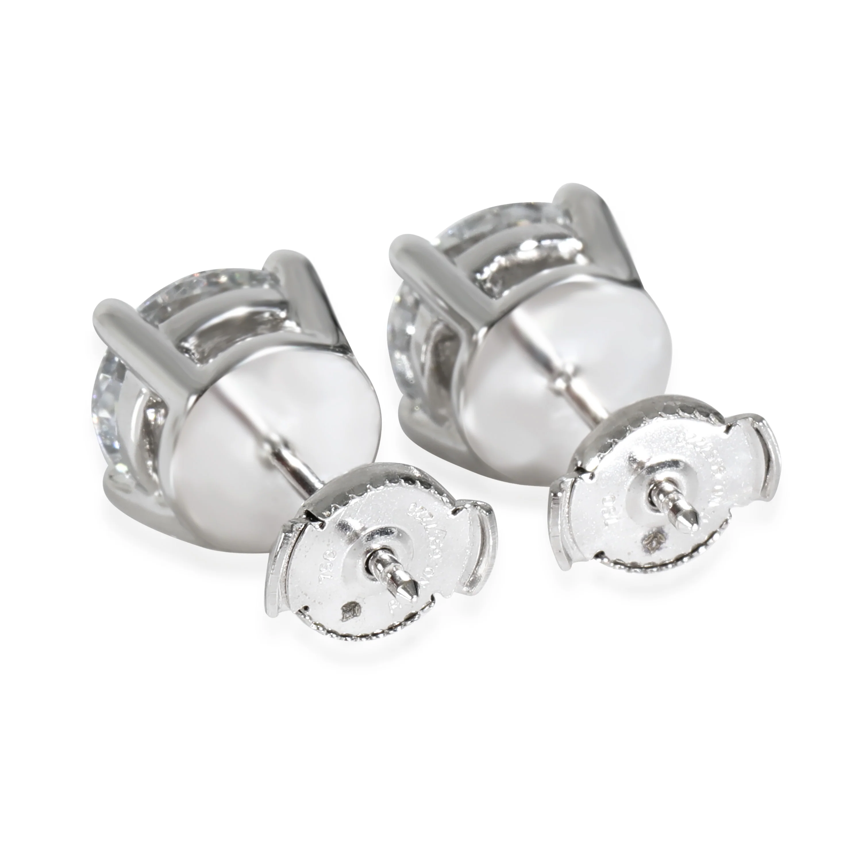 Lab-Grown Diamond Earrings in 18K White Gold 4 CTW - Image 3