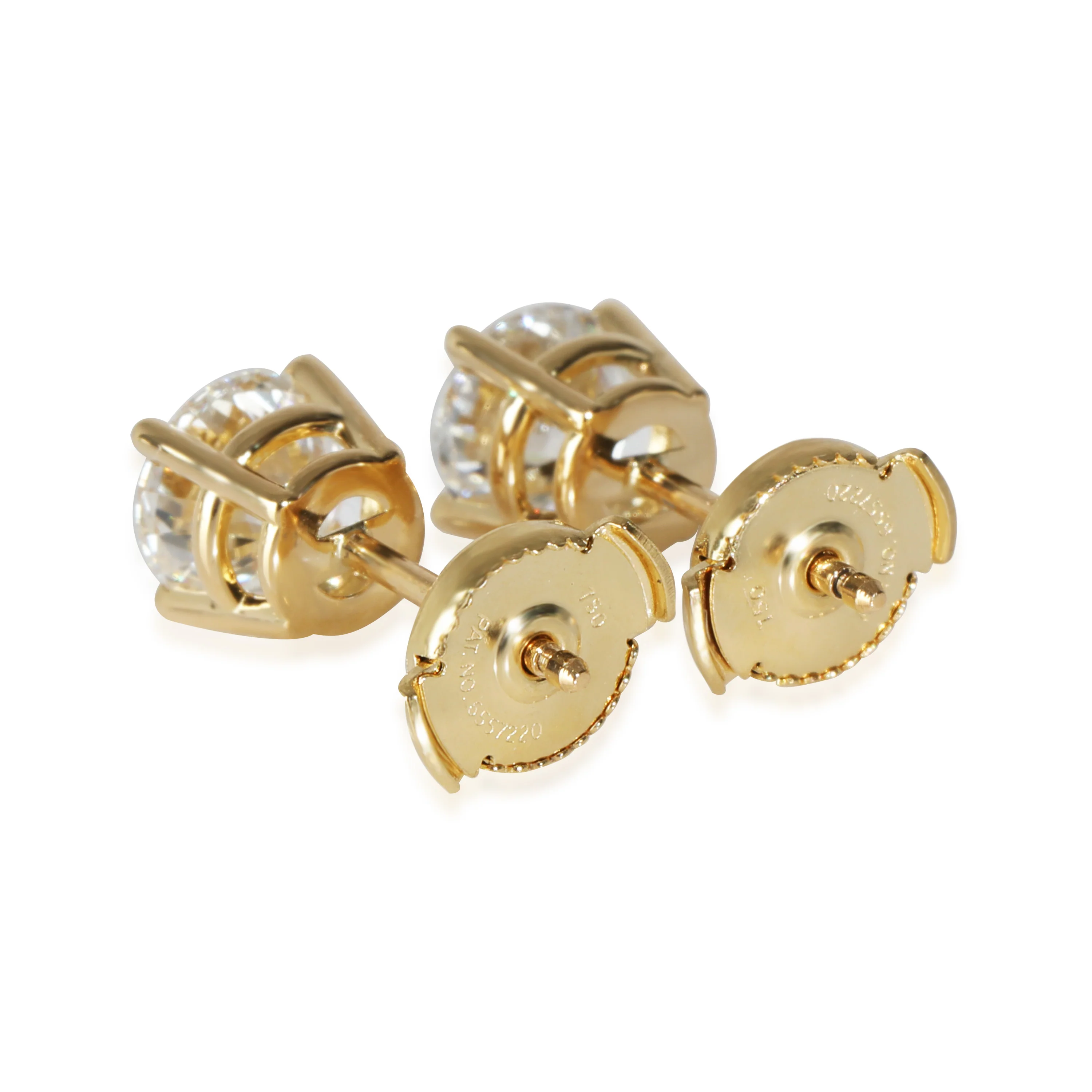 Lab-Grown Diamond Earrings in 18K Yellow Gold 1.5 CTW - Image 3