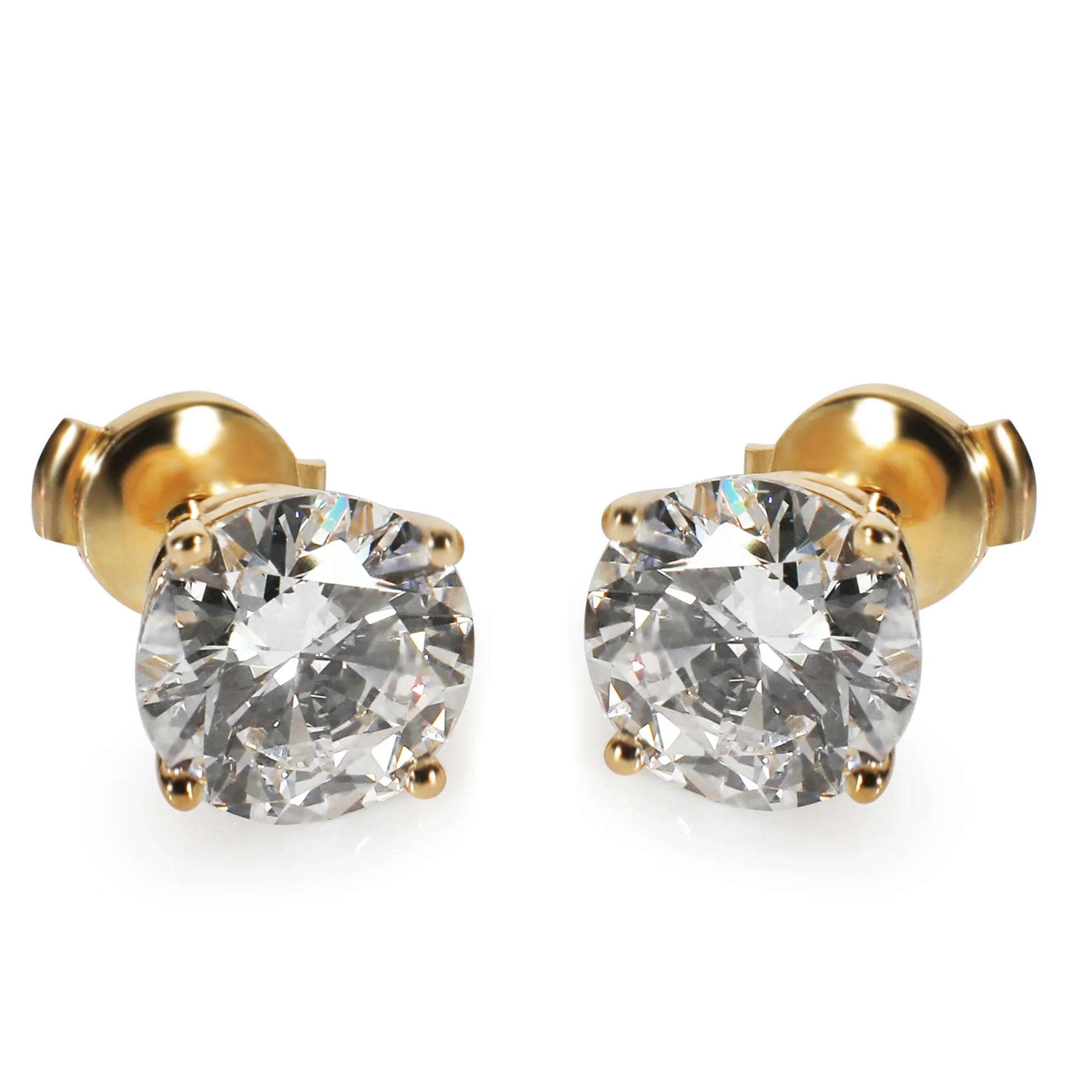 4.01 ctw Yellow Gold Lab-Grown Diamond Earrings - Image 4