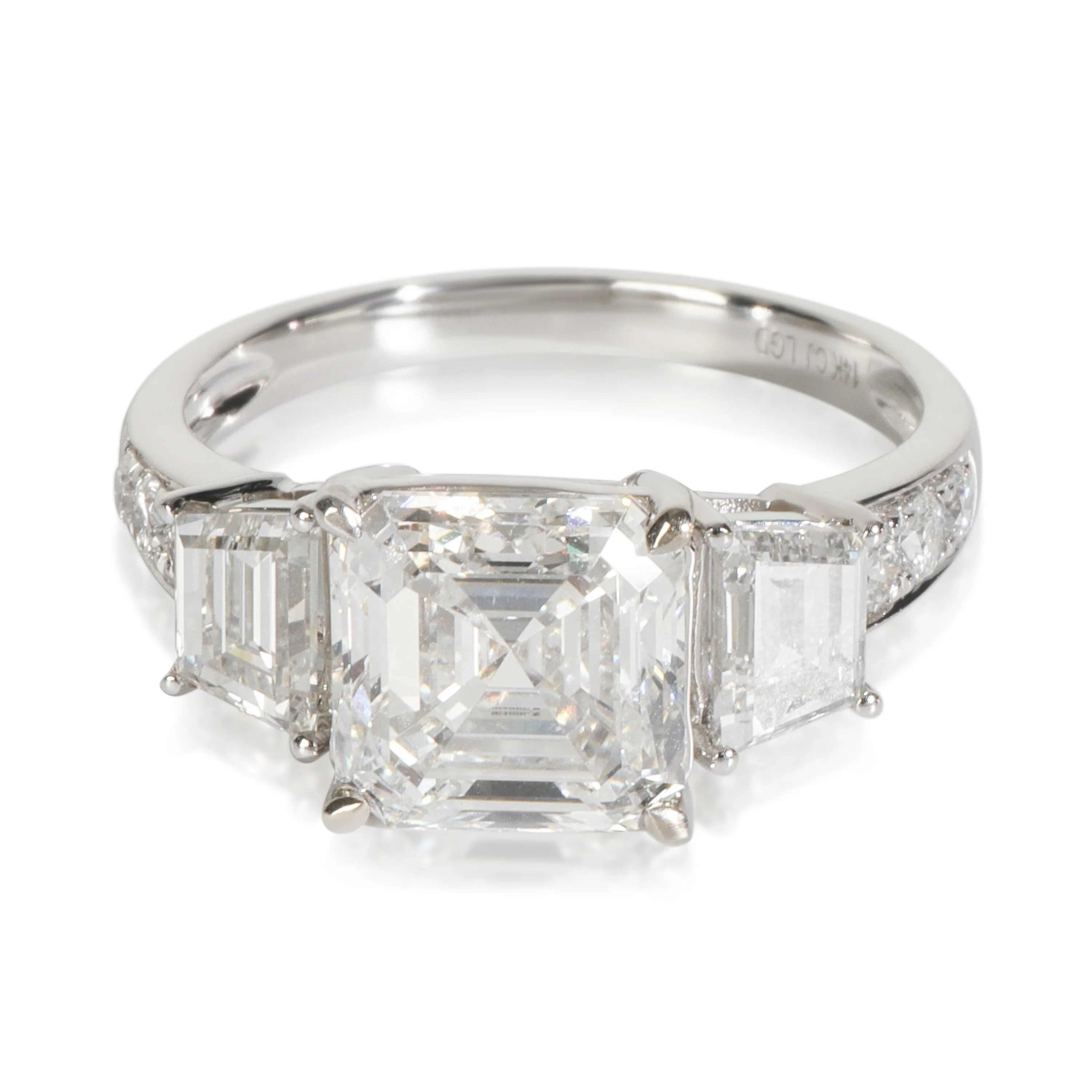 4.28 ctw White Gold Lab-Grown Diamond Engagement Ring