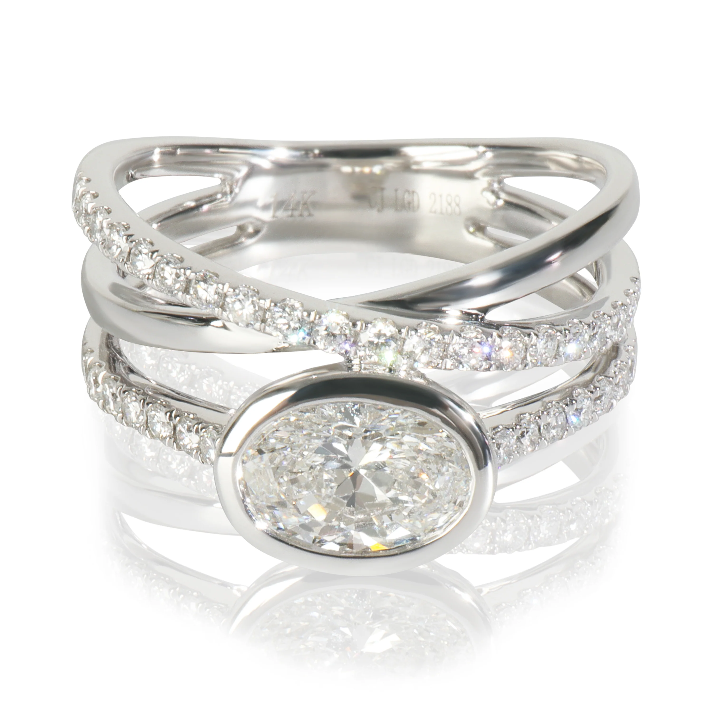 1.41 ctw White Gold Lab-Grown Diamond Ring