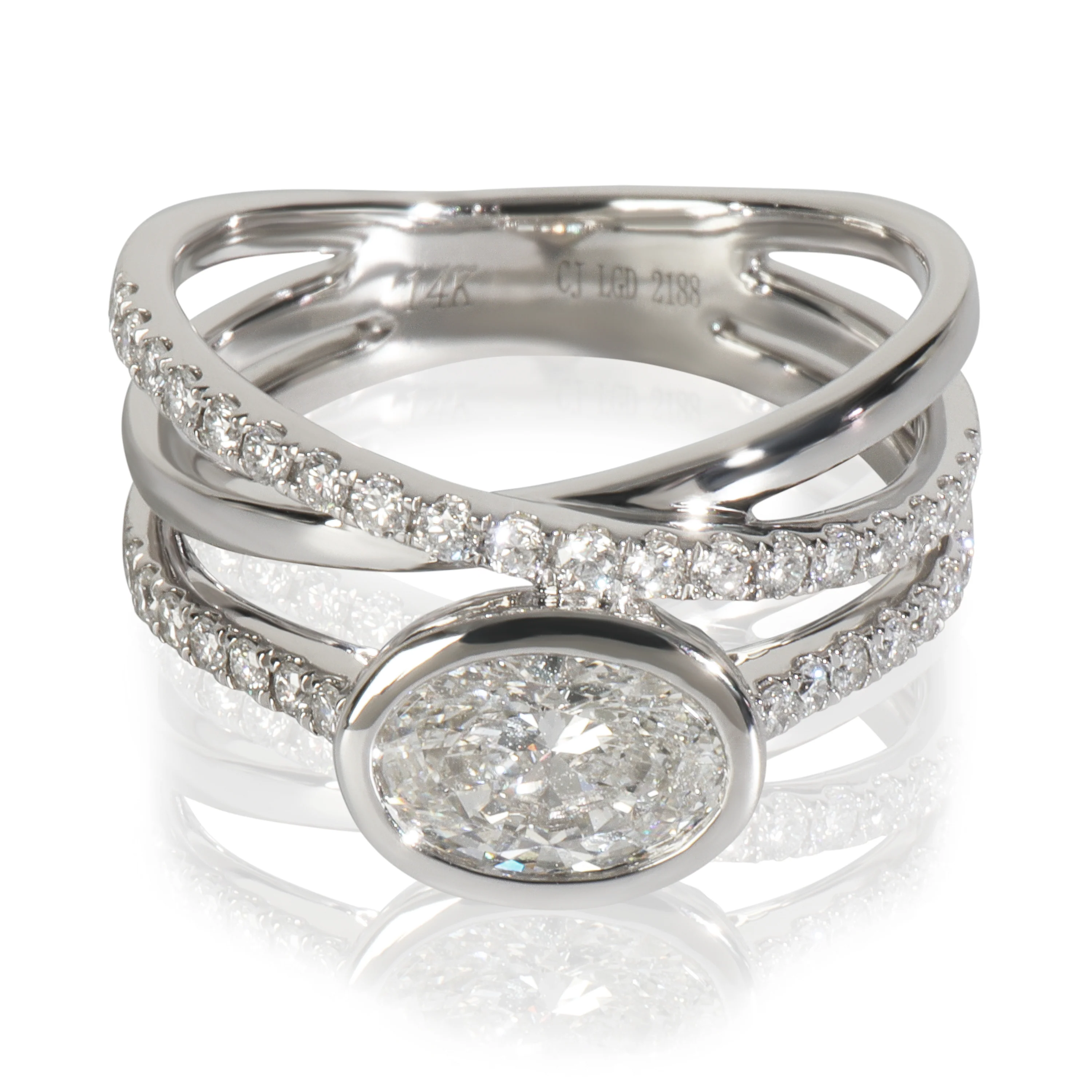 1.41 ctw White Gold Lab-Grown Diamond Ring - Image 2