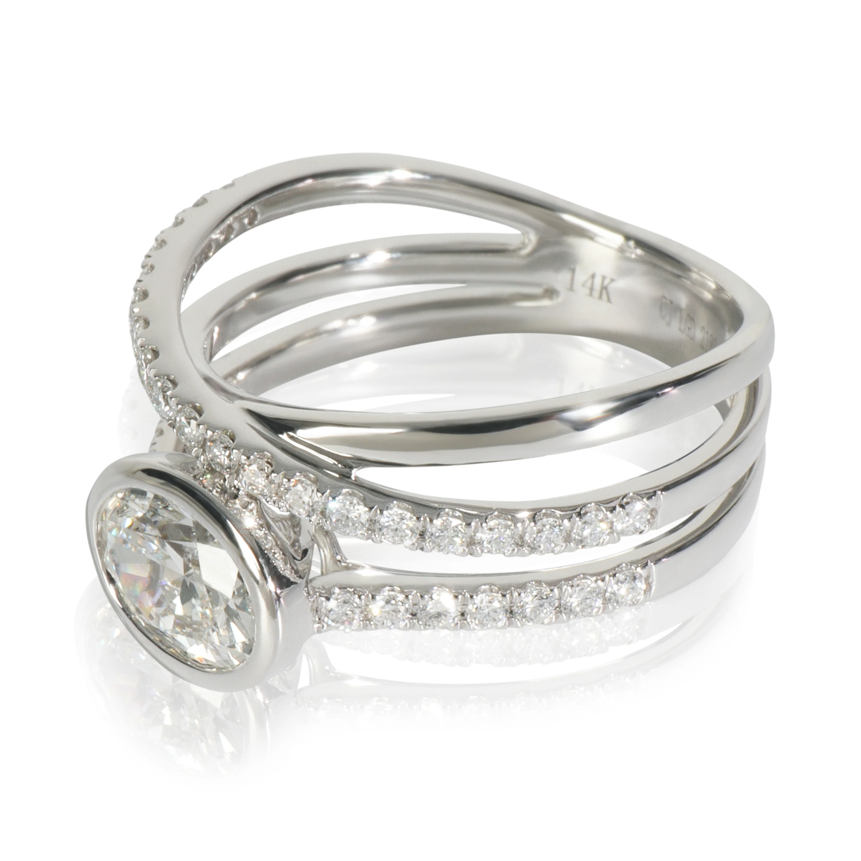 1.41 ctw White Gold Lab-Grown Diamond Ring - Image 3