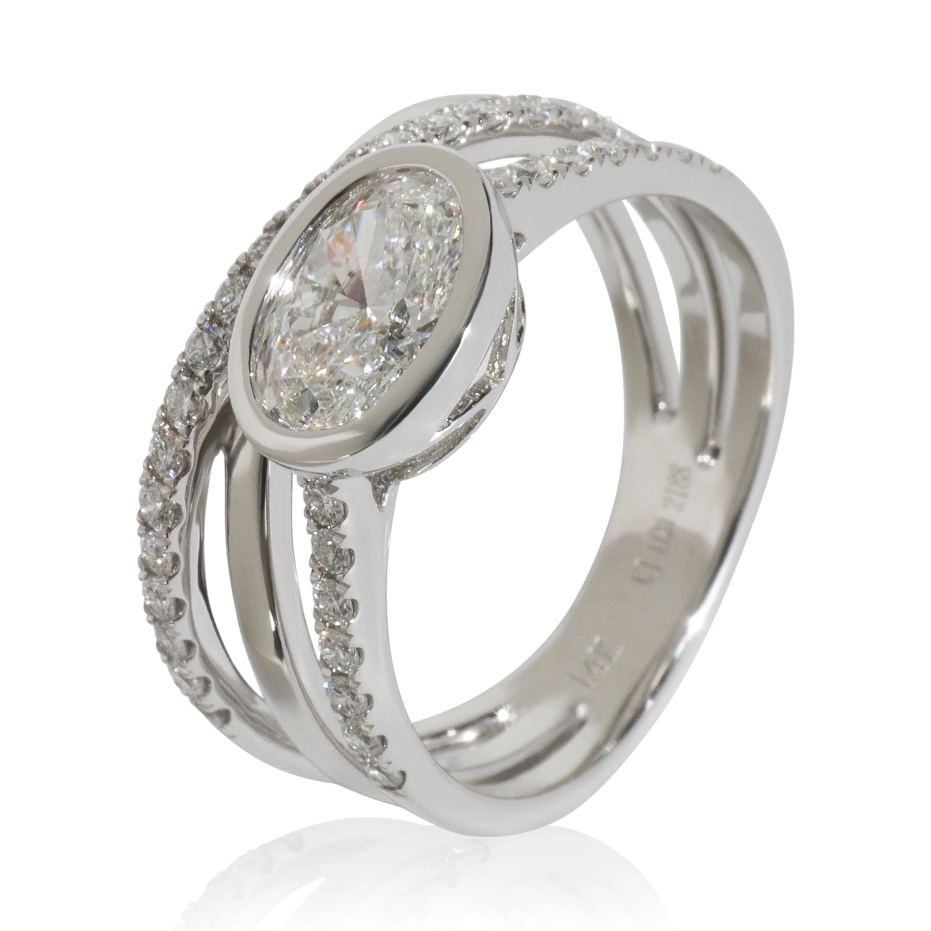 1.41 ctw White Gold Lab-Grown Diamond Ring - Image 5