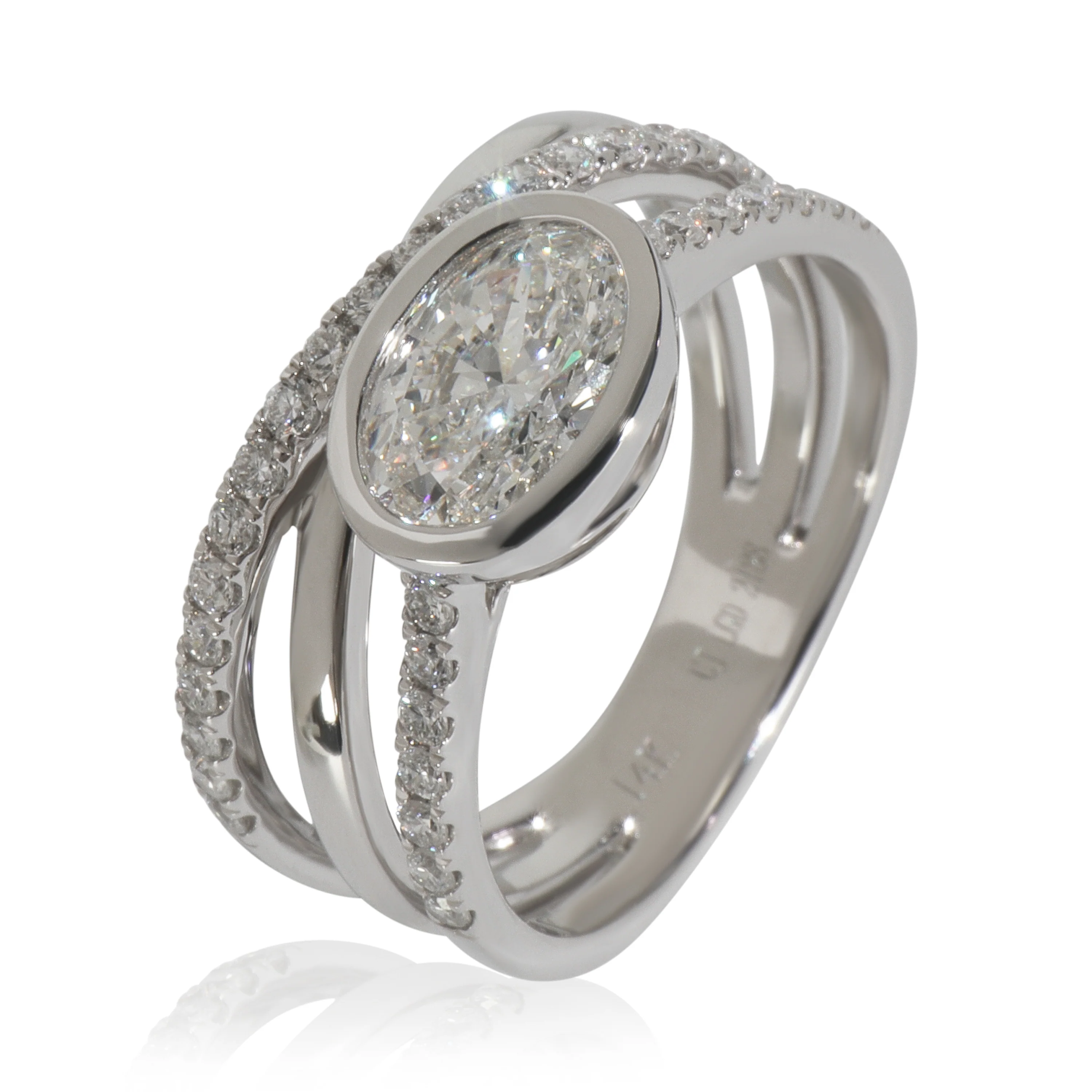 1.41 ctw White Gold Lab-Grown Diamond Ring - Image 7