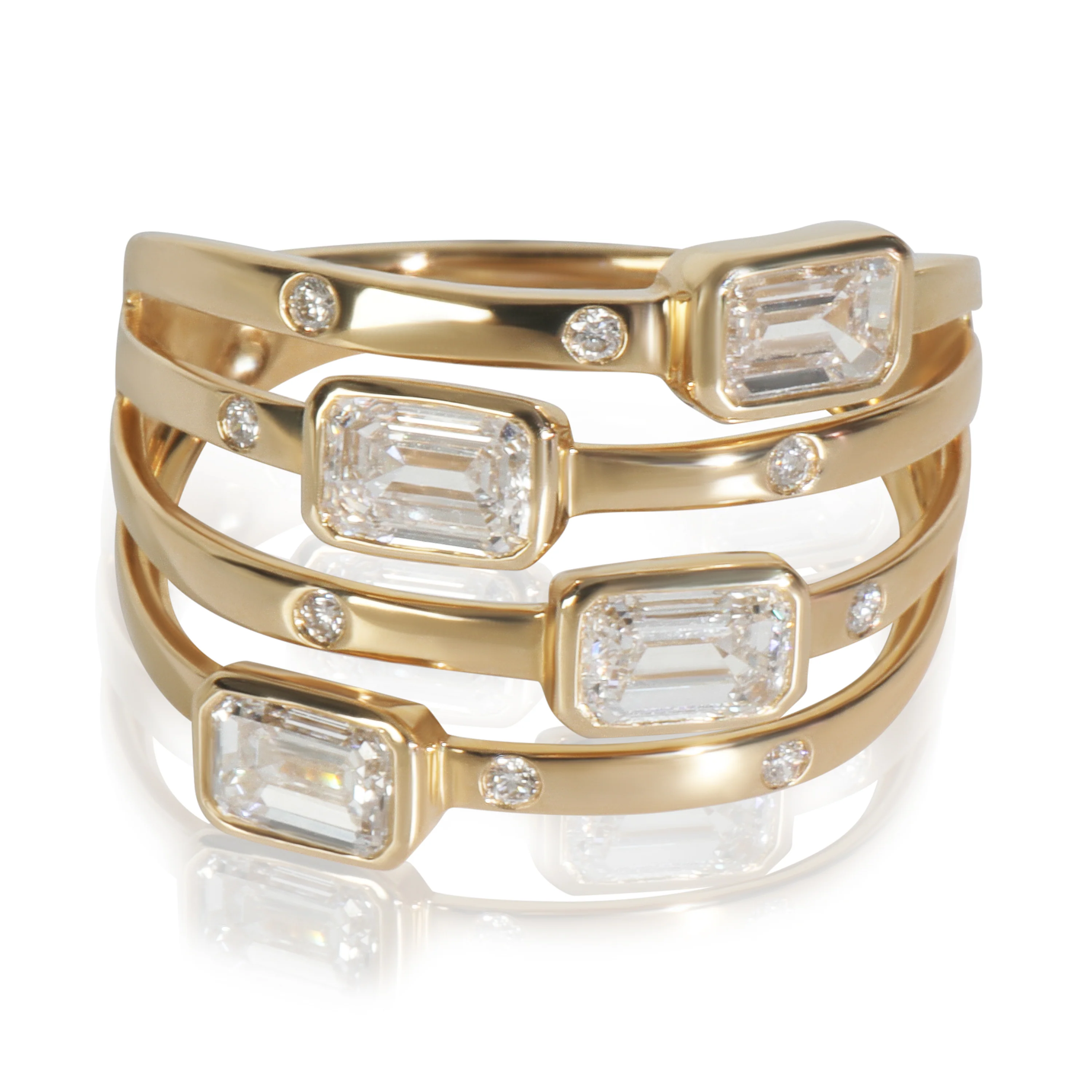 1.73 ctw Yellow Gold Lab-Grown Diamond Ring