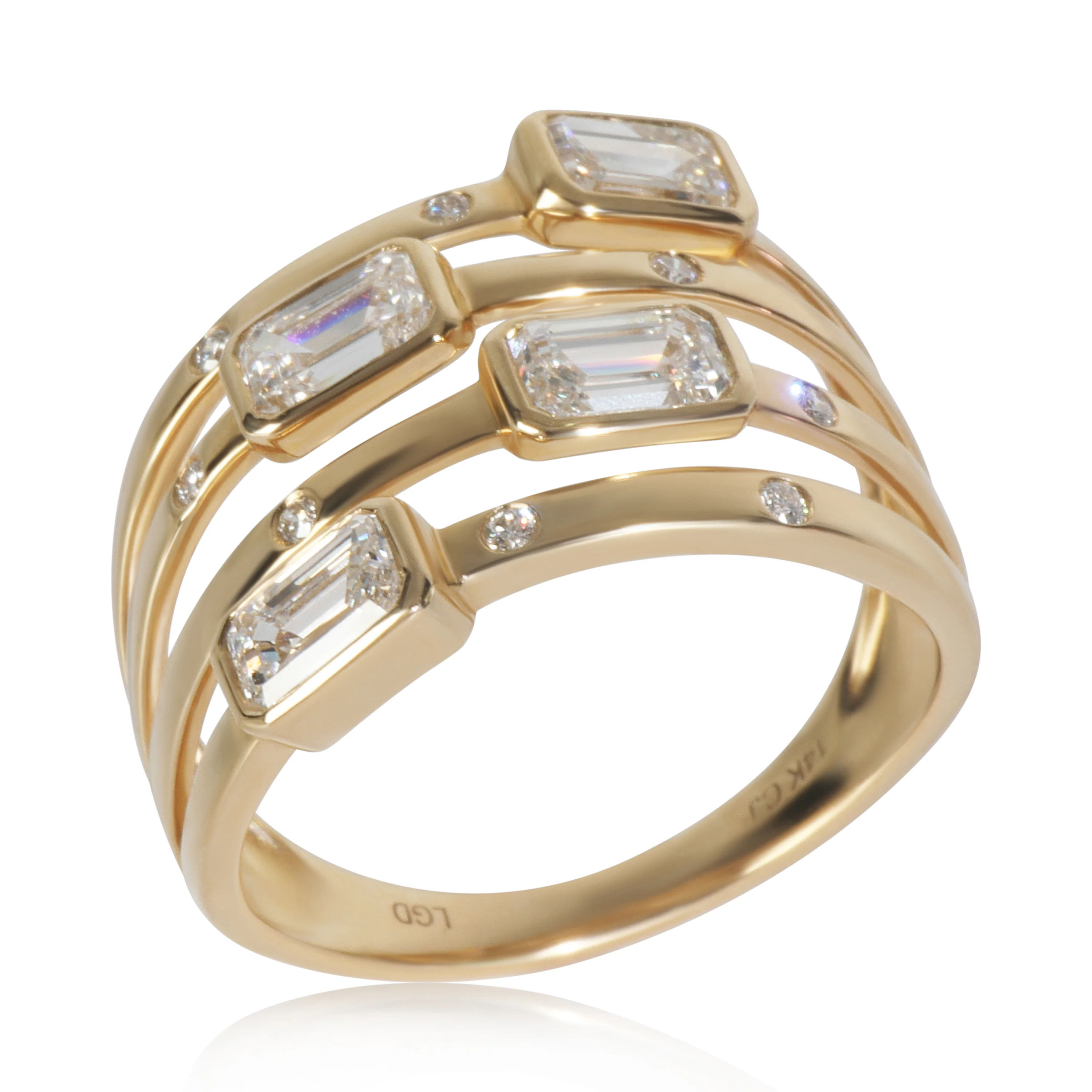 1.73 ctw Yellow Gold Lab-Grown Diamond Ring - Image 3