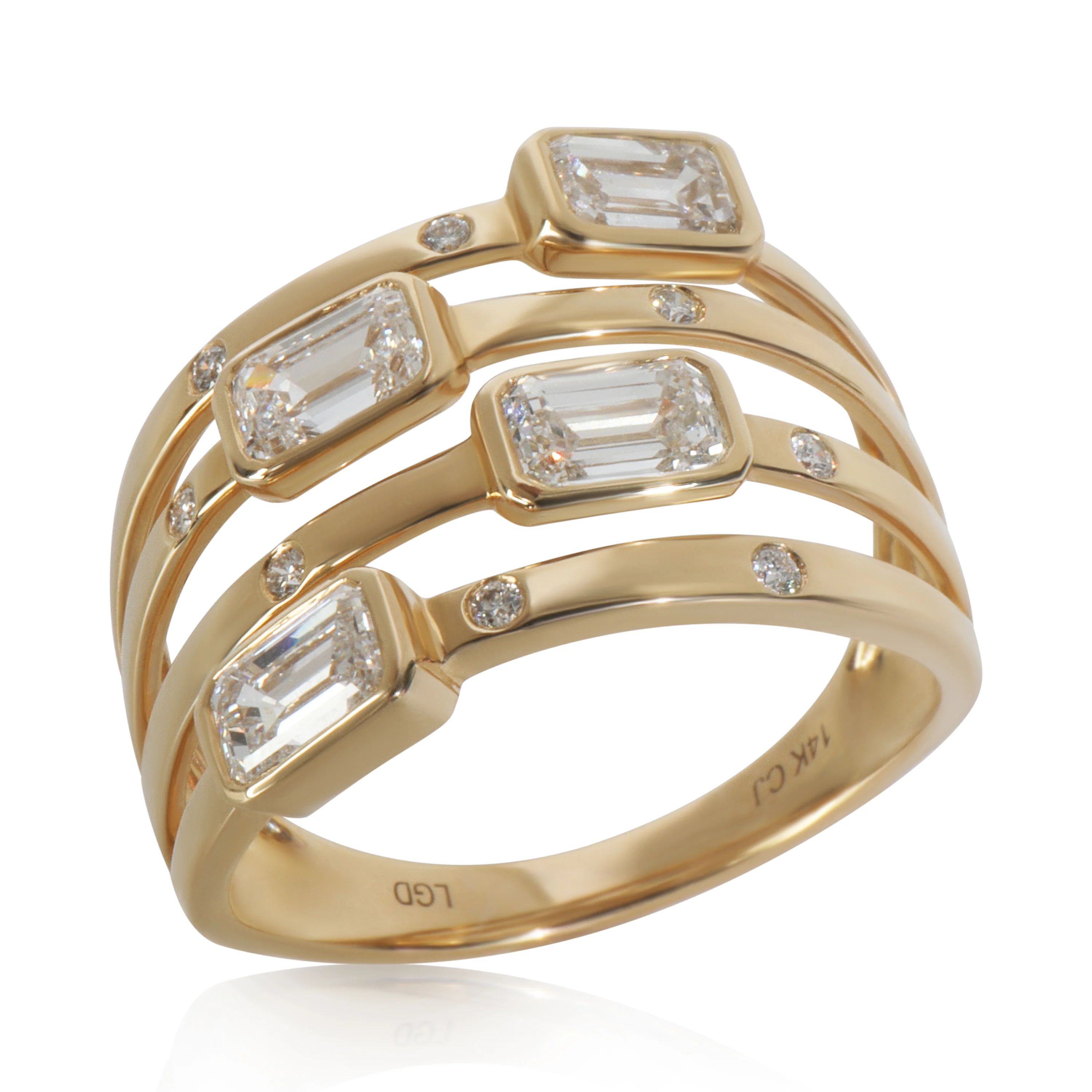 1.73 ctw Yellow Gold Lab-Grown Diamond Ring - Image 4