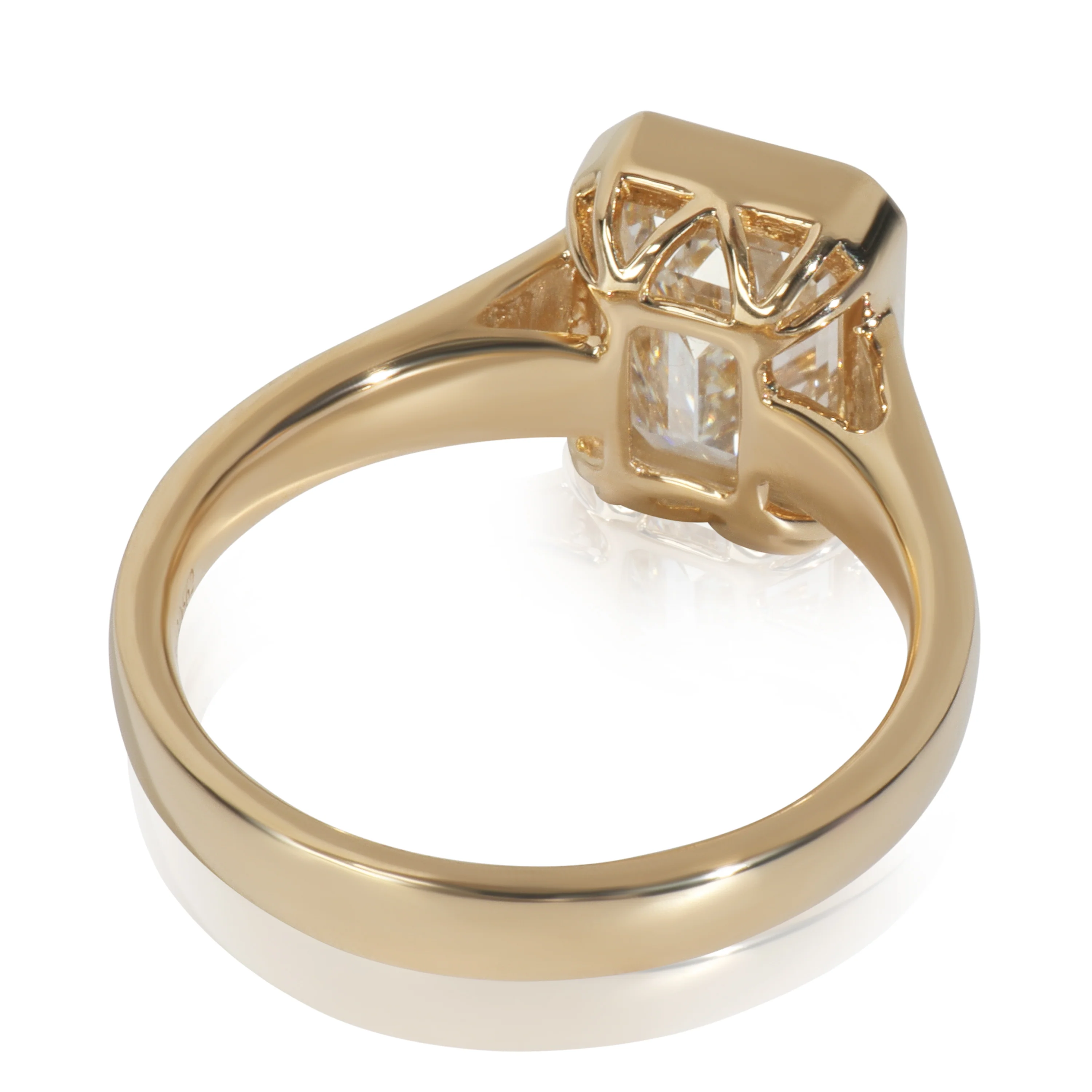 3 ctw Yellow Gold Lab-Grown Diamond Engagement Ring - Image 3