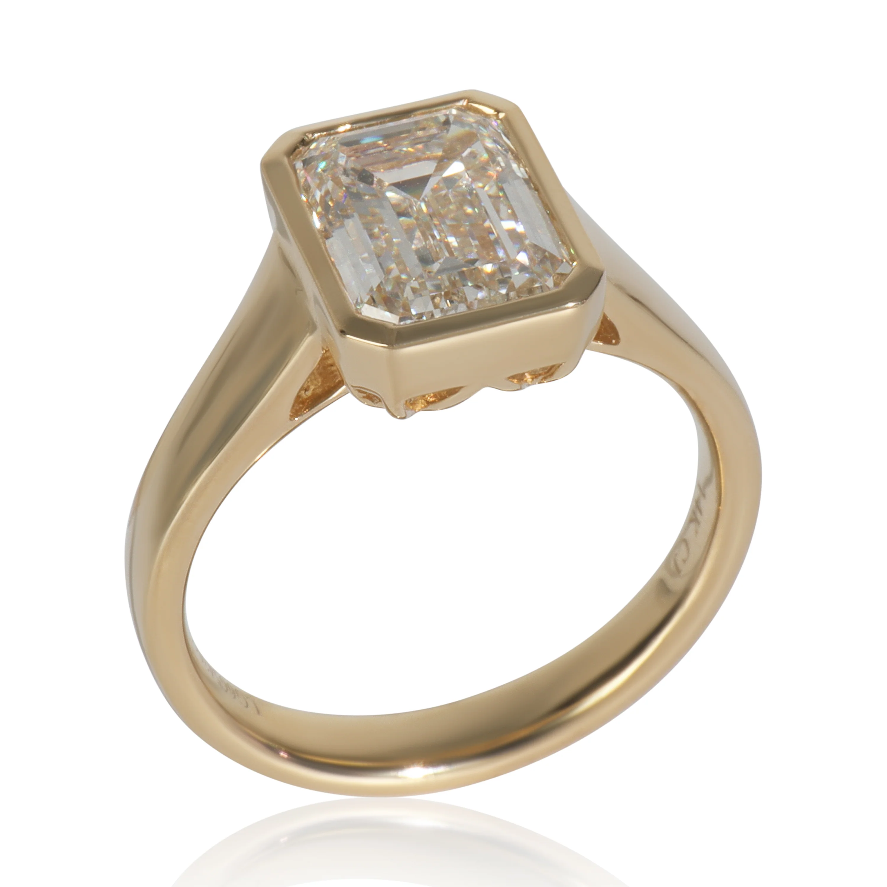3 ctw Yellow Gold Lab-Grown Diamond Engagement Ring - Image 4